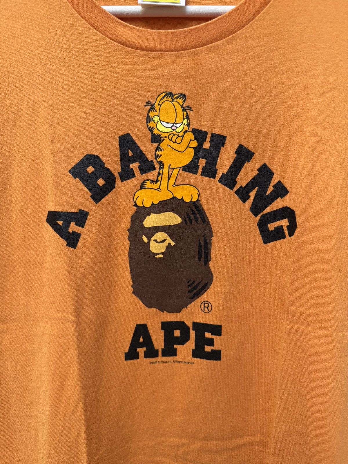 Bape A bathing ape BAPE X Garfield tee orange L Size US L / EU 52-54 / 3 - 8 Thumbnail