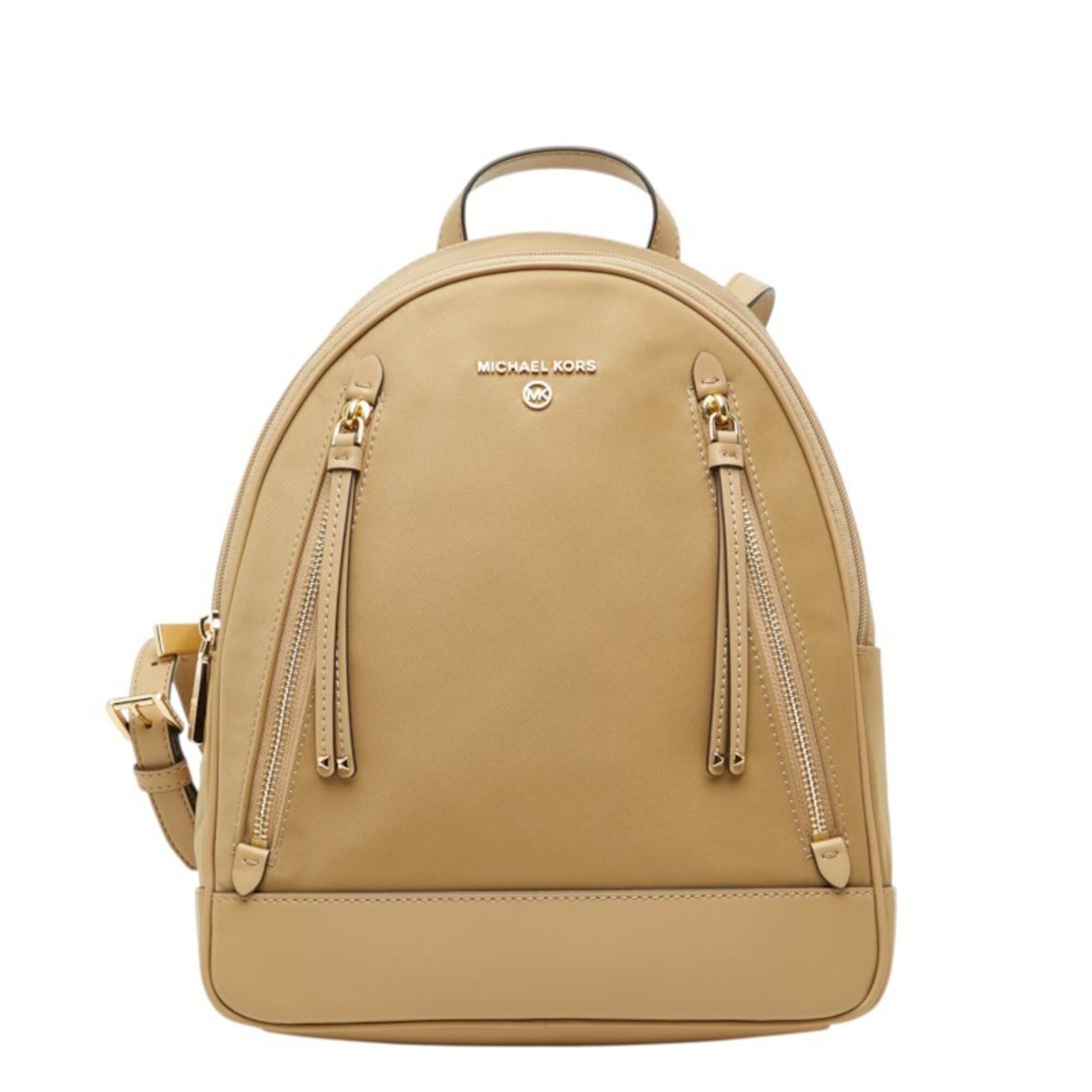 Michael Kors Michael Kors Brooklyn Backpack Daypack 30T2GBNB2C Beige Nylon Leather Women's Size ONE SIZE - 1 Thumbnail