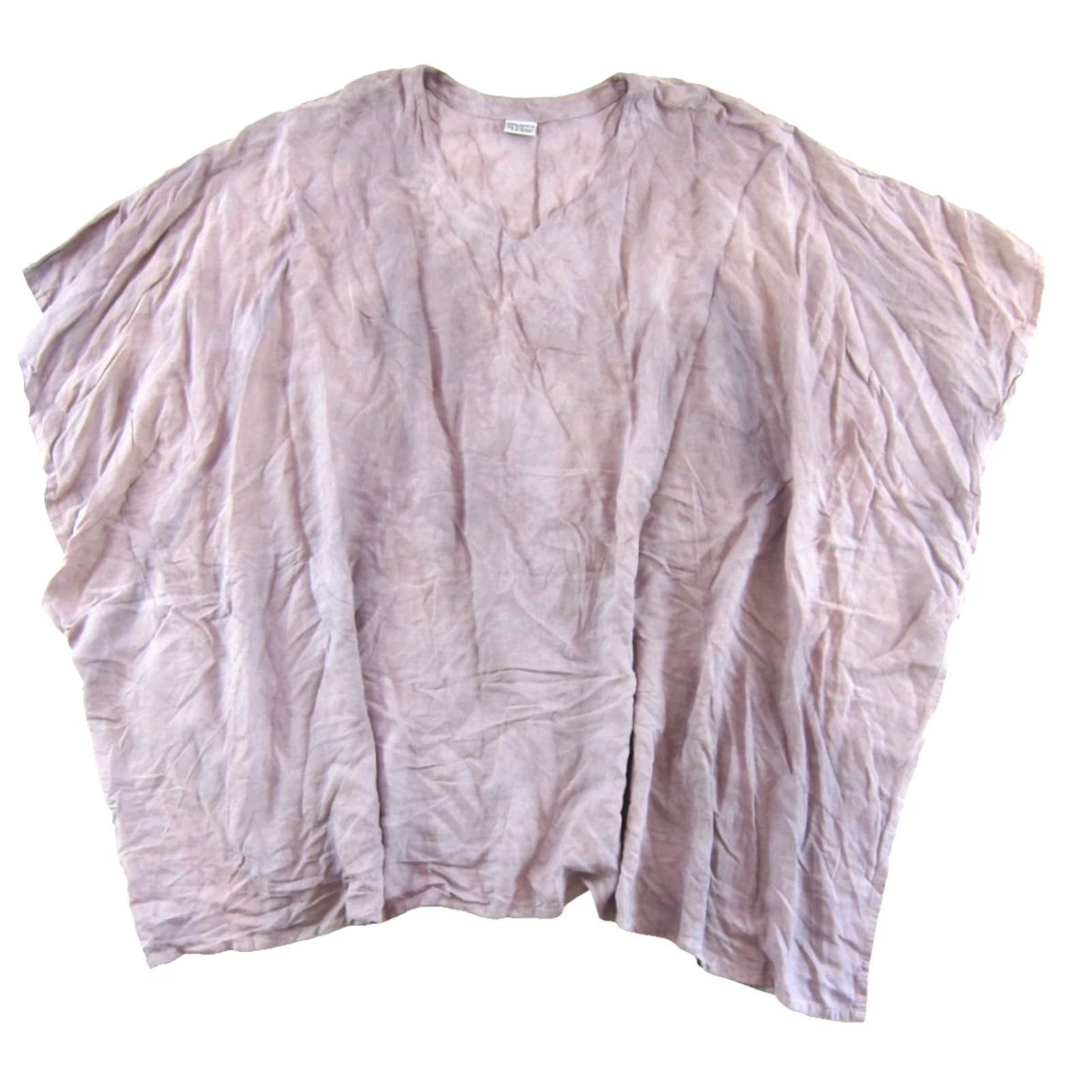 Pinko Dharma Trading Co. Blouse Tunic Mauve Pink 100% Rayon Oversized Boxy Plus OS Size ONE SIZE - 2 Thumbnail