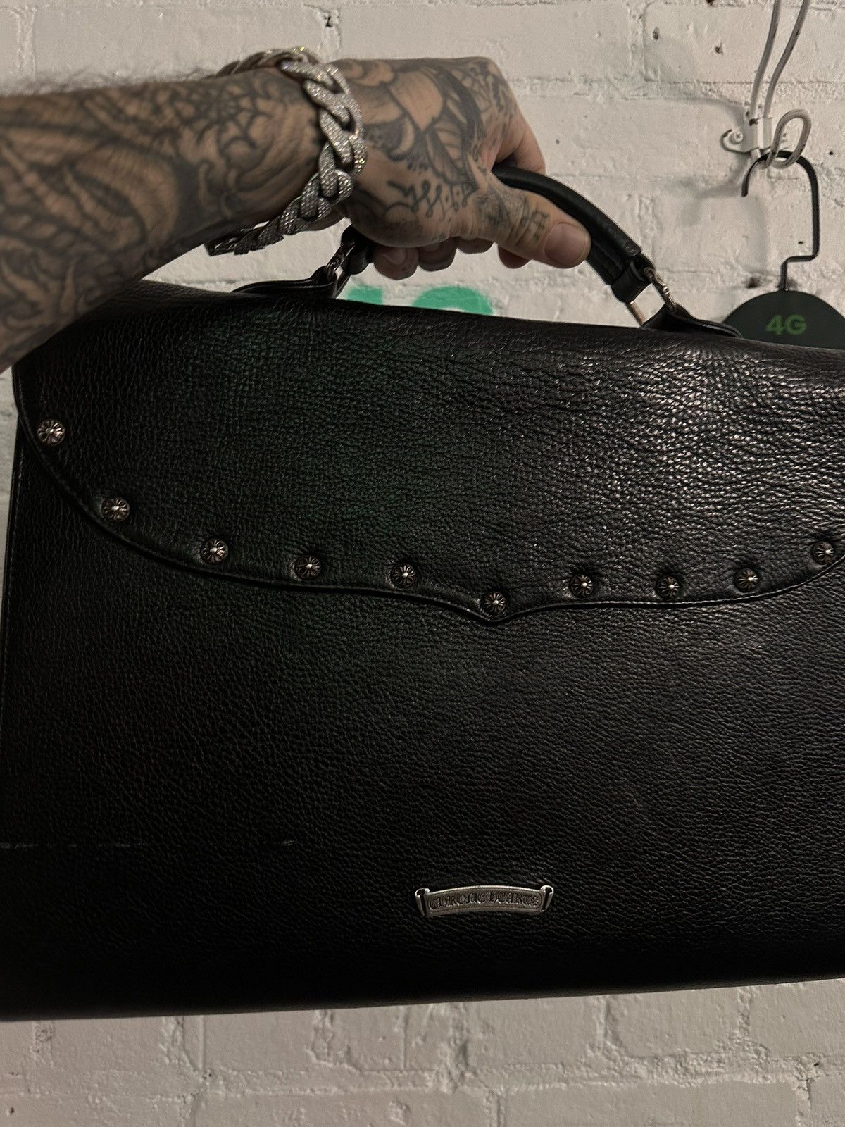 Chrome Hearts CHROME HEARTS STUDDED LEATHER BRIEFCASE BAG Size ONE SIZE - 10 Thumbnail