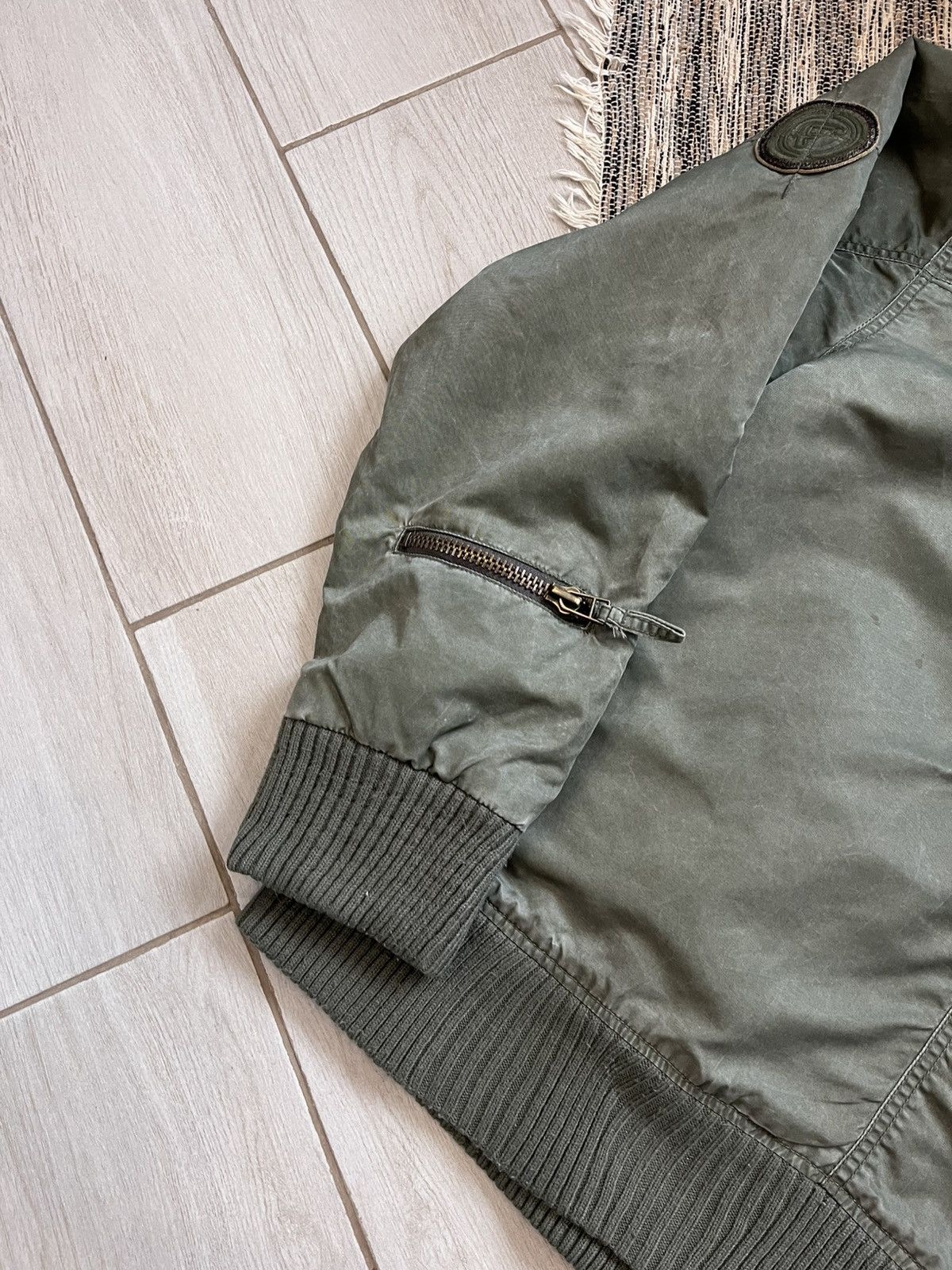 Firetrap × Vintage Vintage Fitetrap Y2K military jacket waxed style green Camo Size US XXL / EU 58 / 5 - 17 Thumbnail