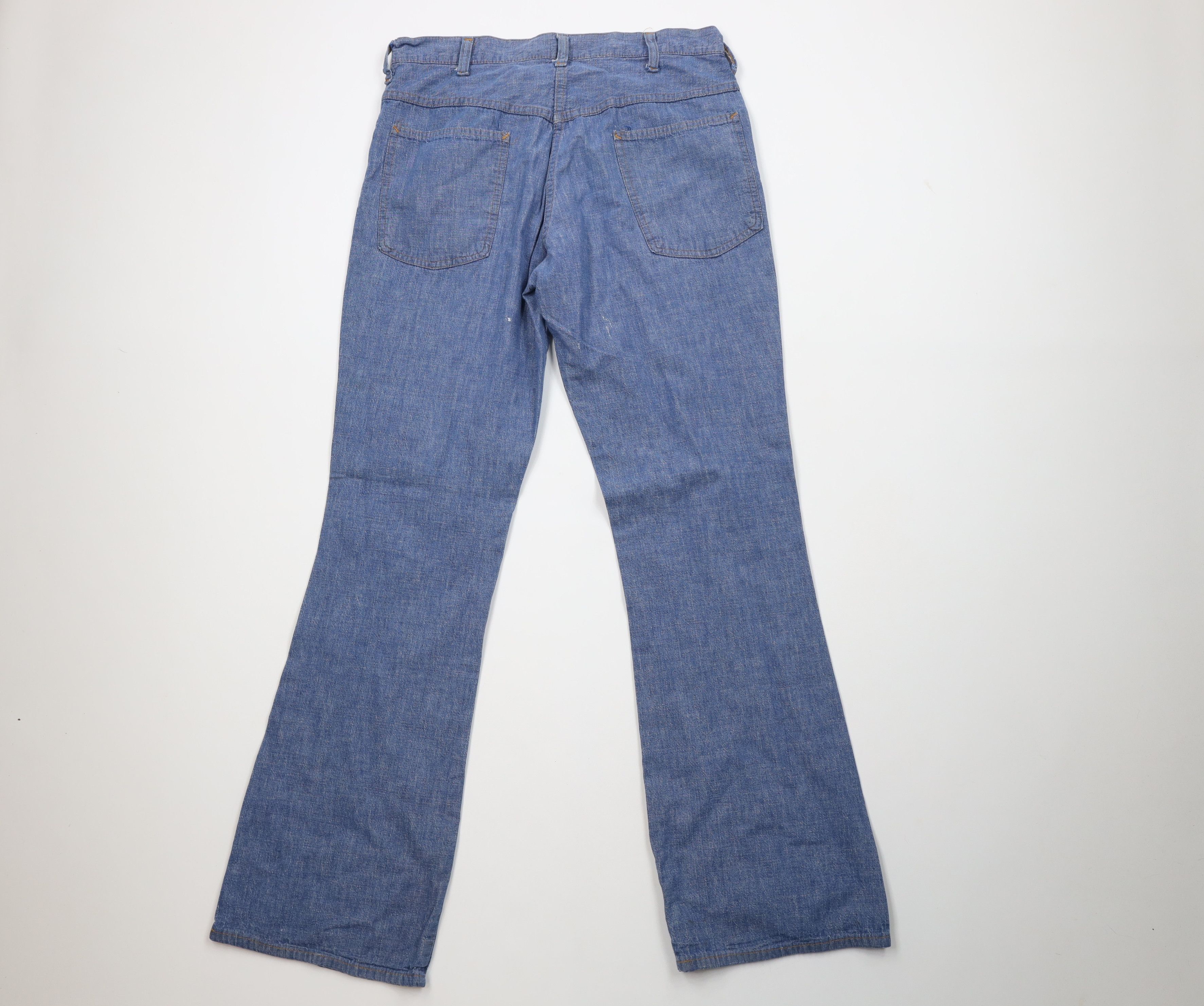 Vintage Vintage 70s Streetwear Flared Bell Bottoms Jeans Blue USA Size US 32 / EU 48 - 9 Thumbnail
