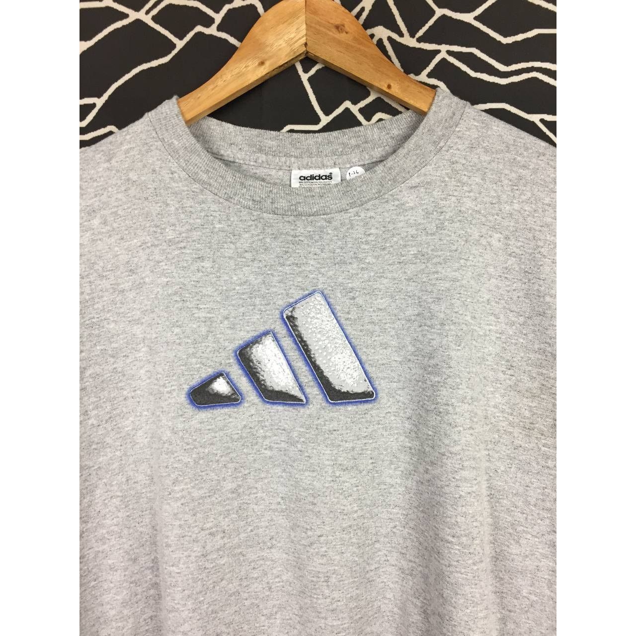 Adidas × Vintage Vtg 90s Adidas Center Logo Made in Usa Long Sleeve Tee Size US XL / EU 56 / 4 - 3 Thumbnail