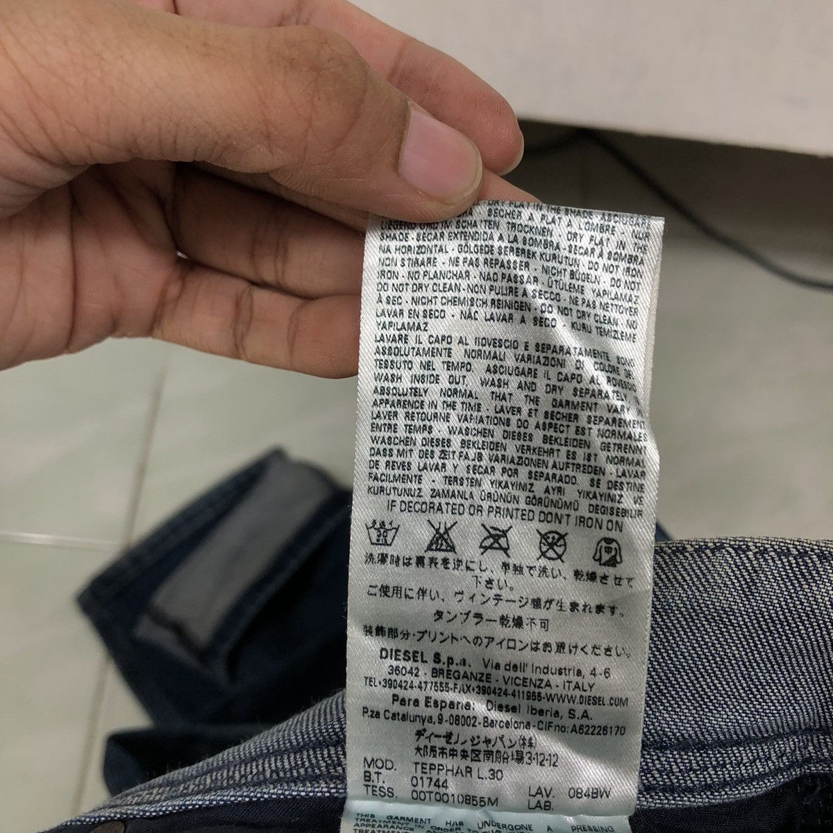 Diesel 🔥Vintage Slim Cut Denim Biker Wear Diesel Distressed Design Size US 30 / EU 46 - 22 Thumbnail