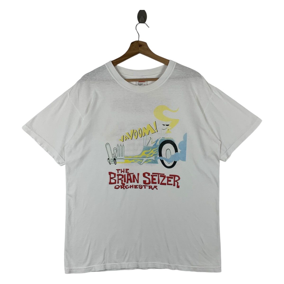 Anvil × Band Tees × Vintage Vintage Y2K THE BRIAN SETZER ORCHESTRA japan tour 2001 Size US L / EU 52-54 / 3 - 1 Thumbnail