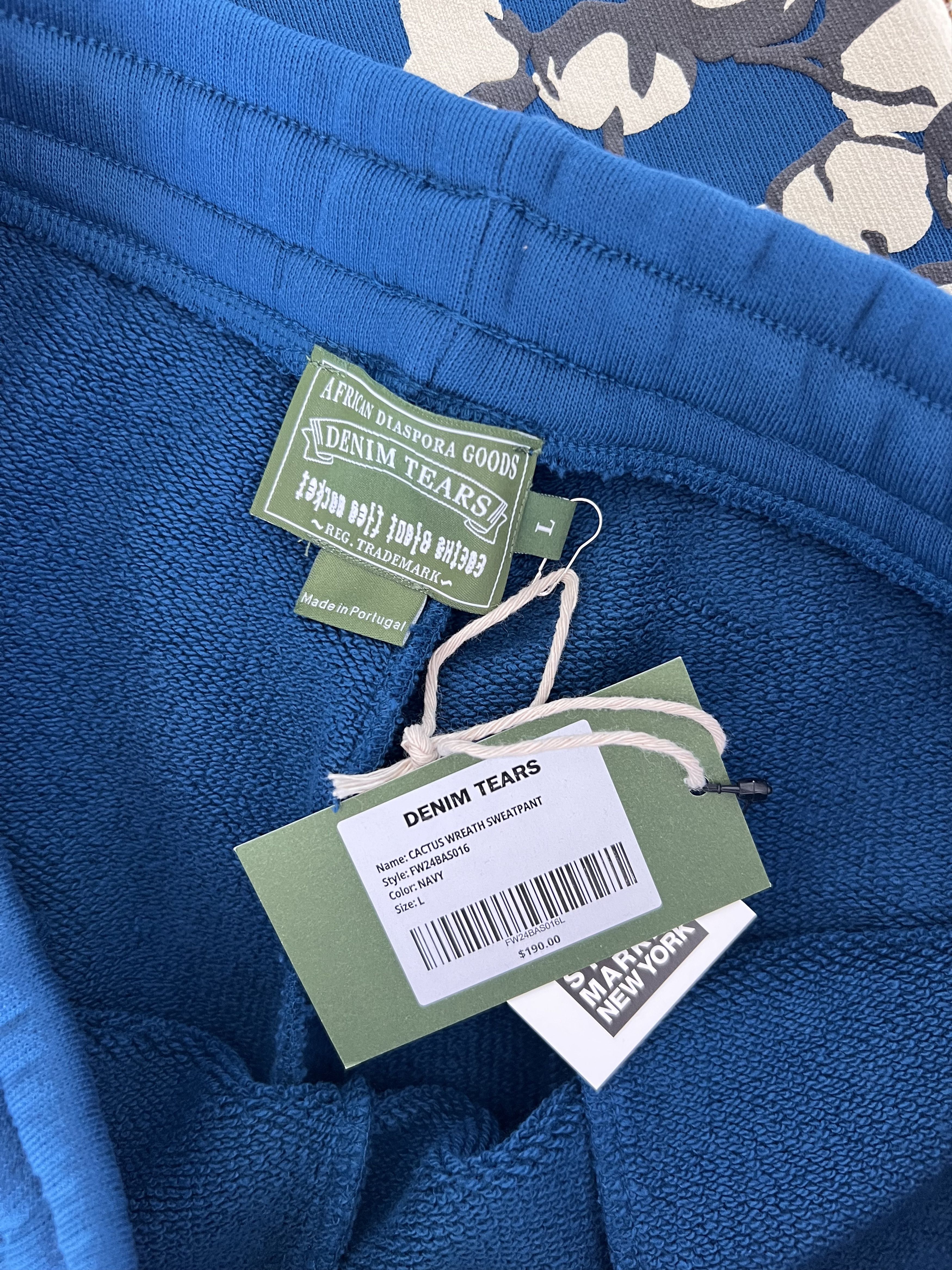 Cactus Plant Flea Market × DENIM TEARS CPFM Denim Tears Cotton Wreath Sweatsuit in Navy Blue Size US L / EU 52-54 / 3 - 14 Thumbnail