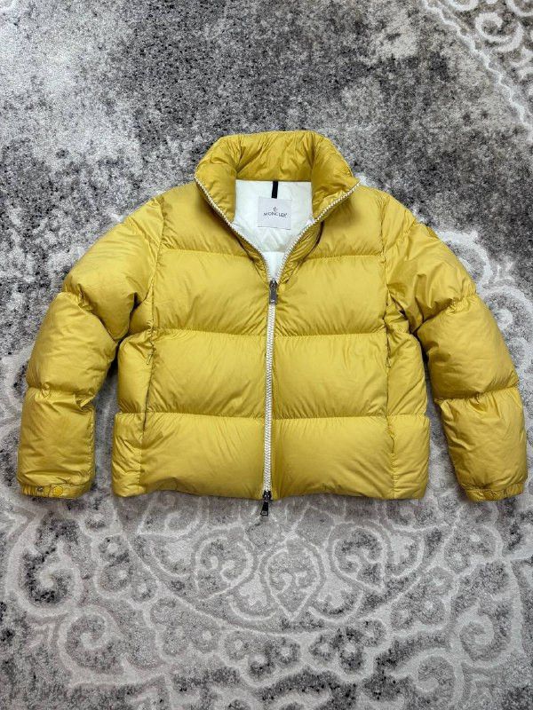 Moncler Moncler Down Jacket Mustard Yellow Size 2 M Lampo Zipper Size US M / EU 48-50 / 2 - 2 Thumbnail