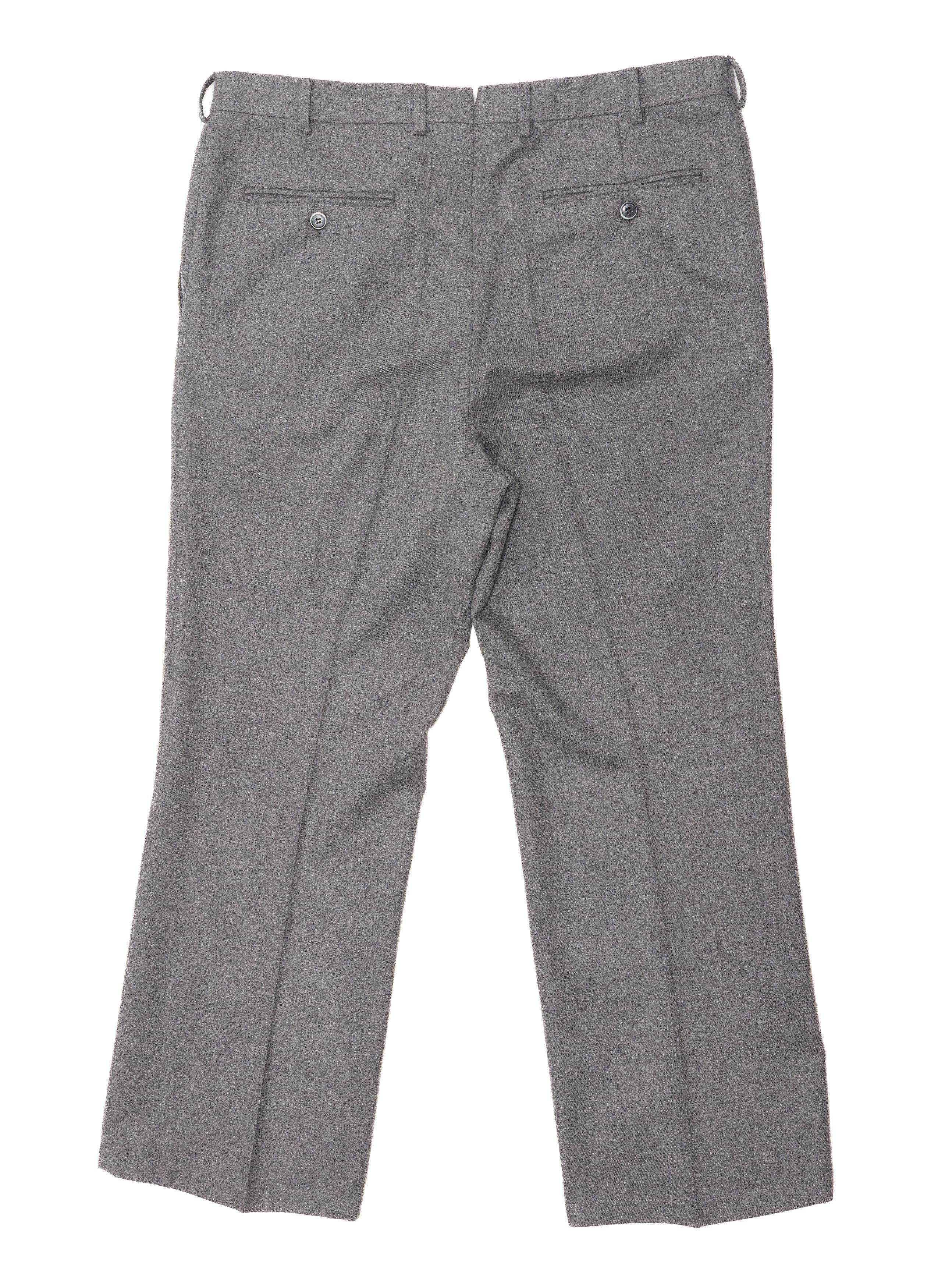 Luigi Bianchi LUIGI BIANCHI MANTOVA Grey Wool Wide Pleated Trosers Size US 34 / EU 50 - 2 Thumbnail