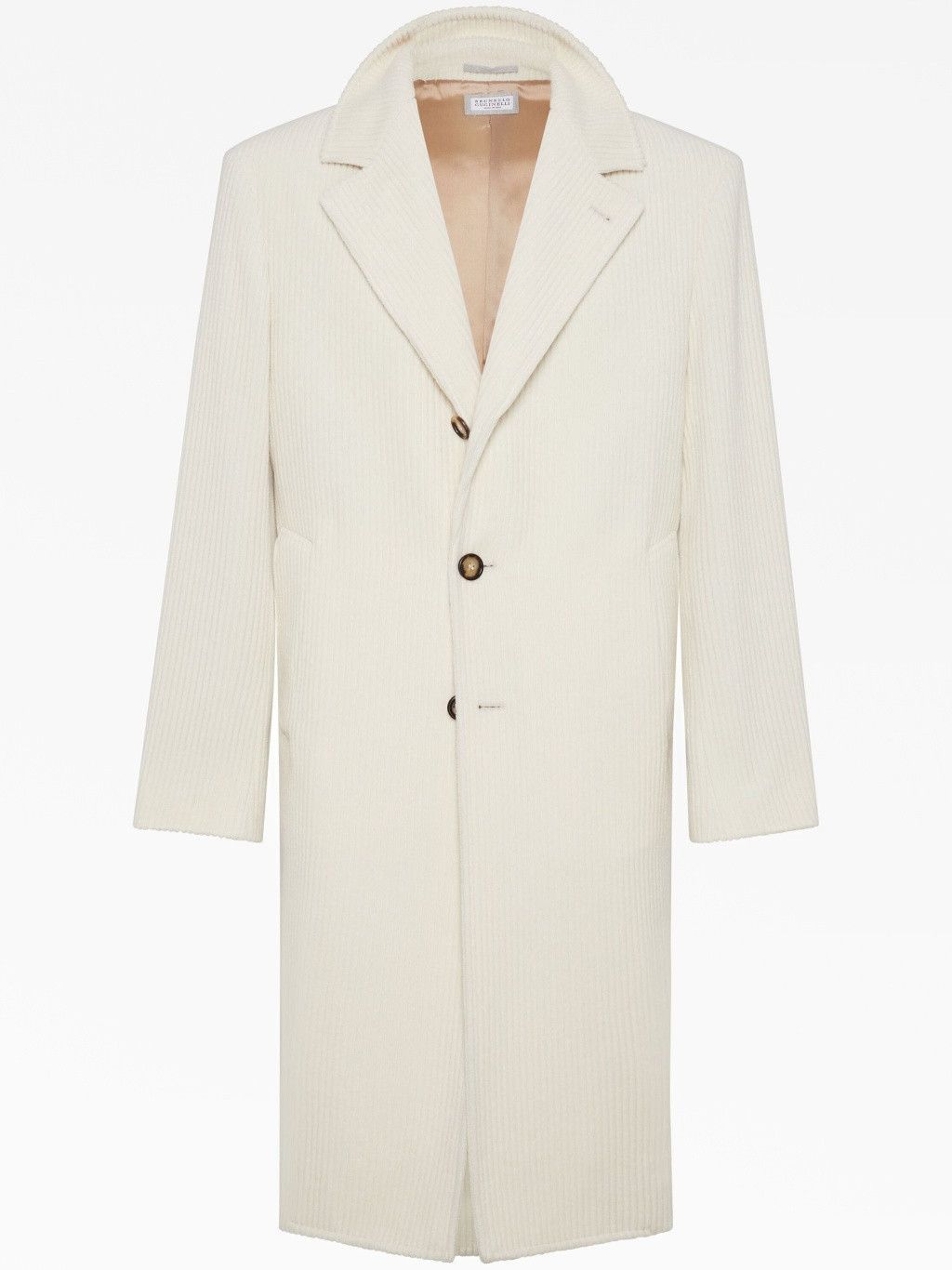 Brunello Cucinelli o1w1db10326 Cashmere Overcoat in Open White Size US L / EU 52-54 / 3 - 1 Thumbnail