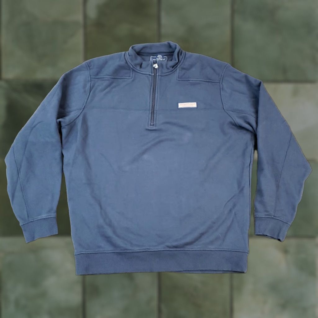 Vineyard Vines Vineyard Vines Sweatshirt Mens Large Blue Mock Neck Pullover Casual Sweater Size US L / EU 52-54 / 3 - 1 Thumbnail