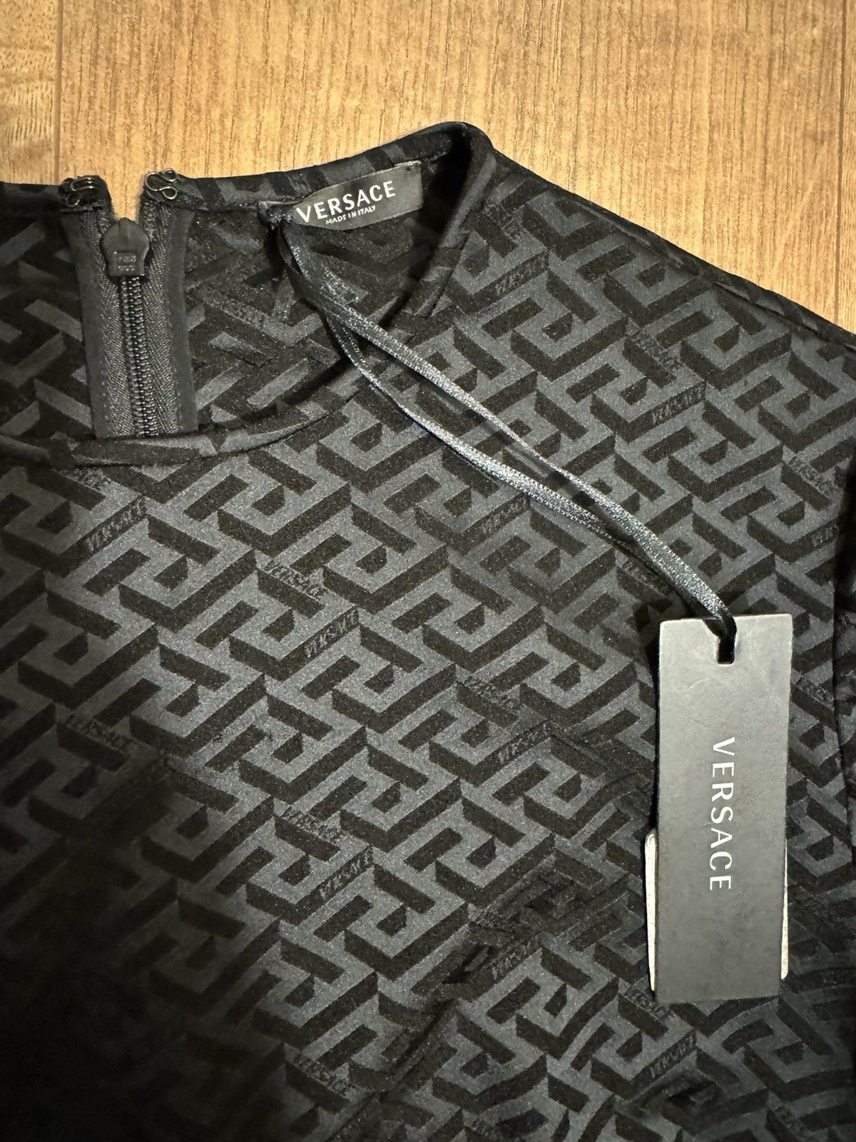 Versace Versace La Greca black monogram bodysuit, size S Size S / US 4 / IT 40 - 3 Thumbnail