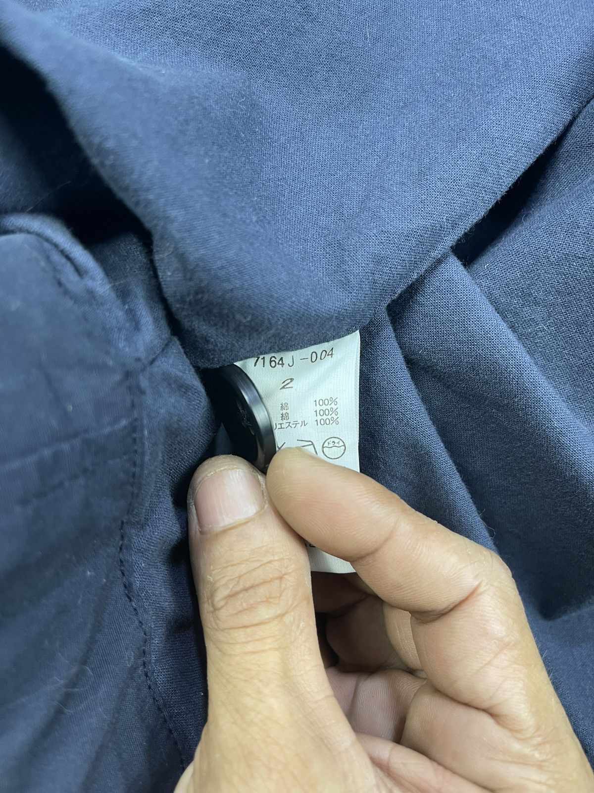 Japanese Brand Natural Laundry Navy Parka Coach Jacket Size US M / EU 48-50 / 2 - 12 Thumbnail