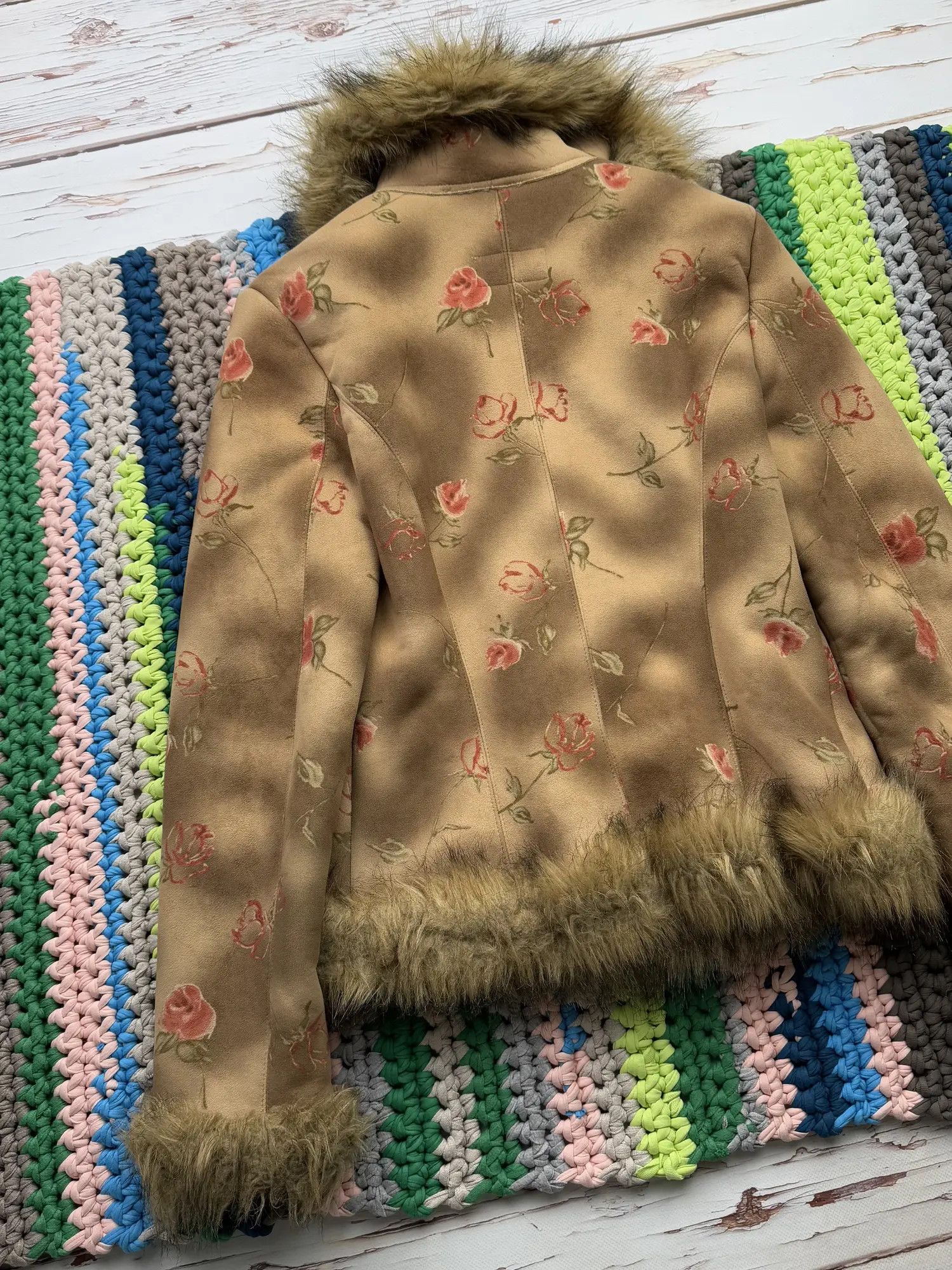 Japanese Brand Vintage Faux Sheepskin Coat (ET1)(D15) Size M / US 6-8 / IT 42-44 - 7 Thumbnail