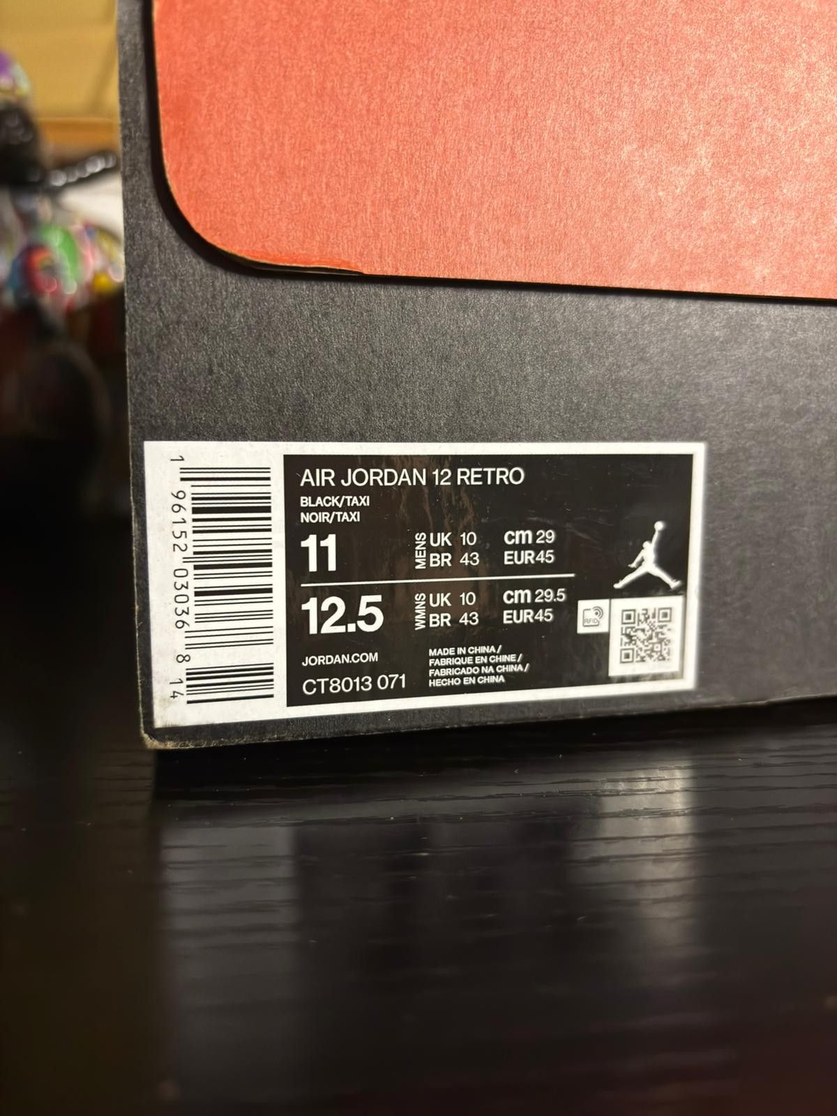 Jordan Brand Jordan Brand Air Jordan 12 Retro "Black Taxi” Size US 11 / EU 44 - 10 Thumbnail