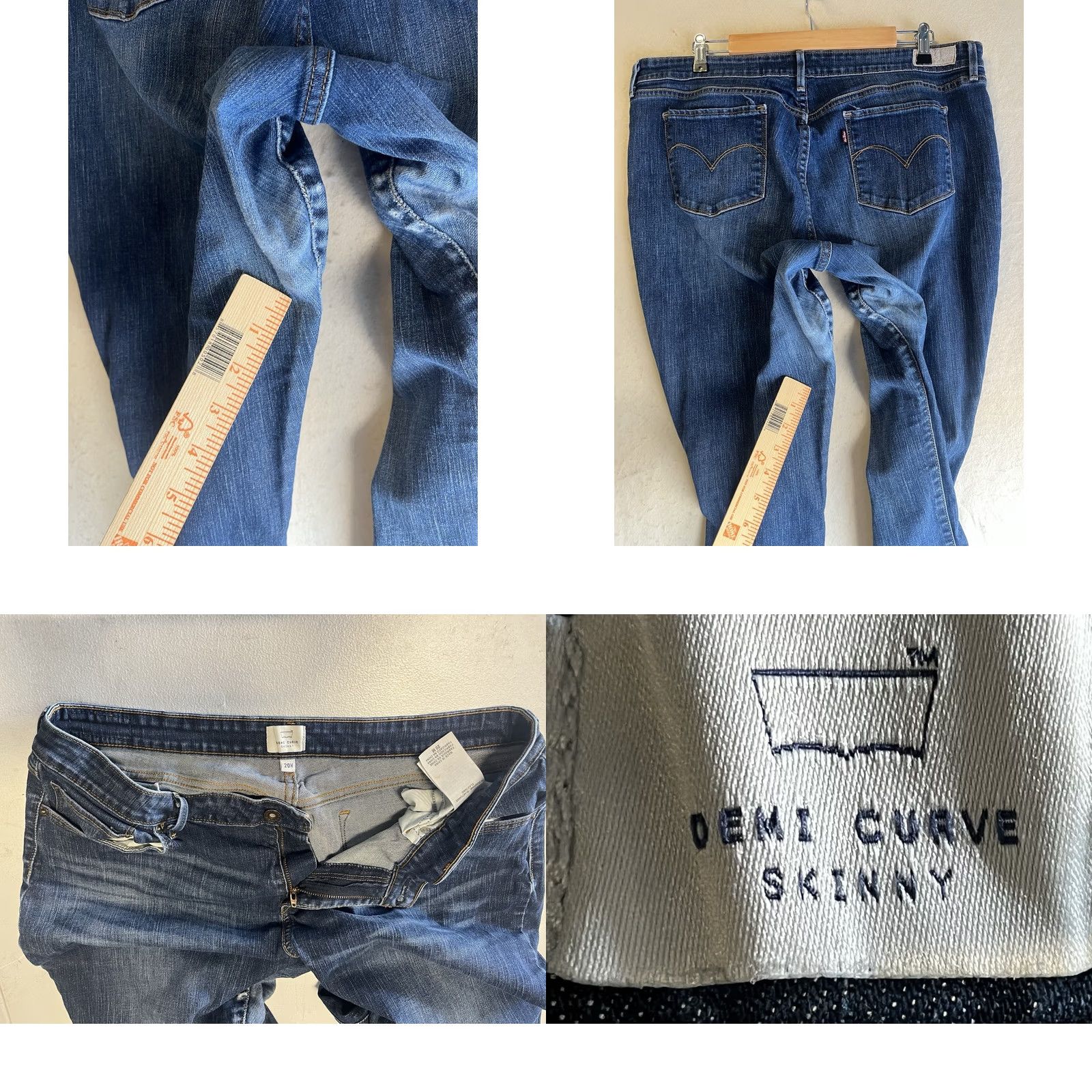 Vintage Signature by Levi Strauss Jeans Womens 20 Blue Skinny Denim Medium Size 42" / US 20 - 8 Thumbnail