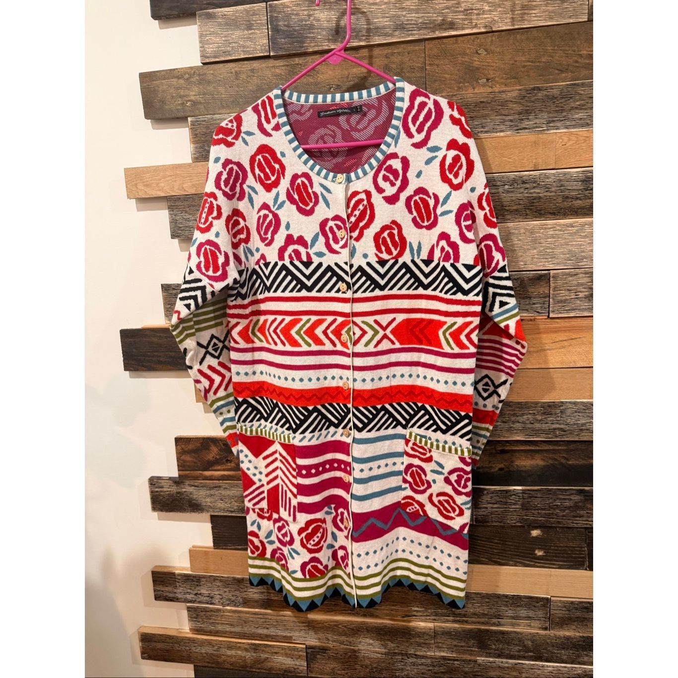 Guru Gudrun Sjoden colorful cardigan size L Size L / US 10 / IT 46 - 1 Thumbnail