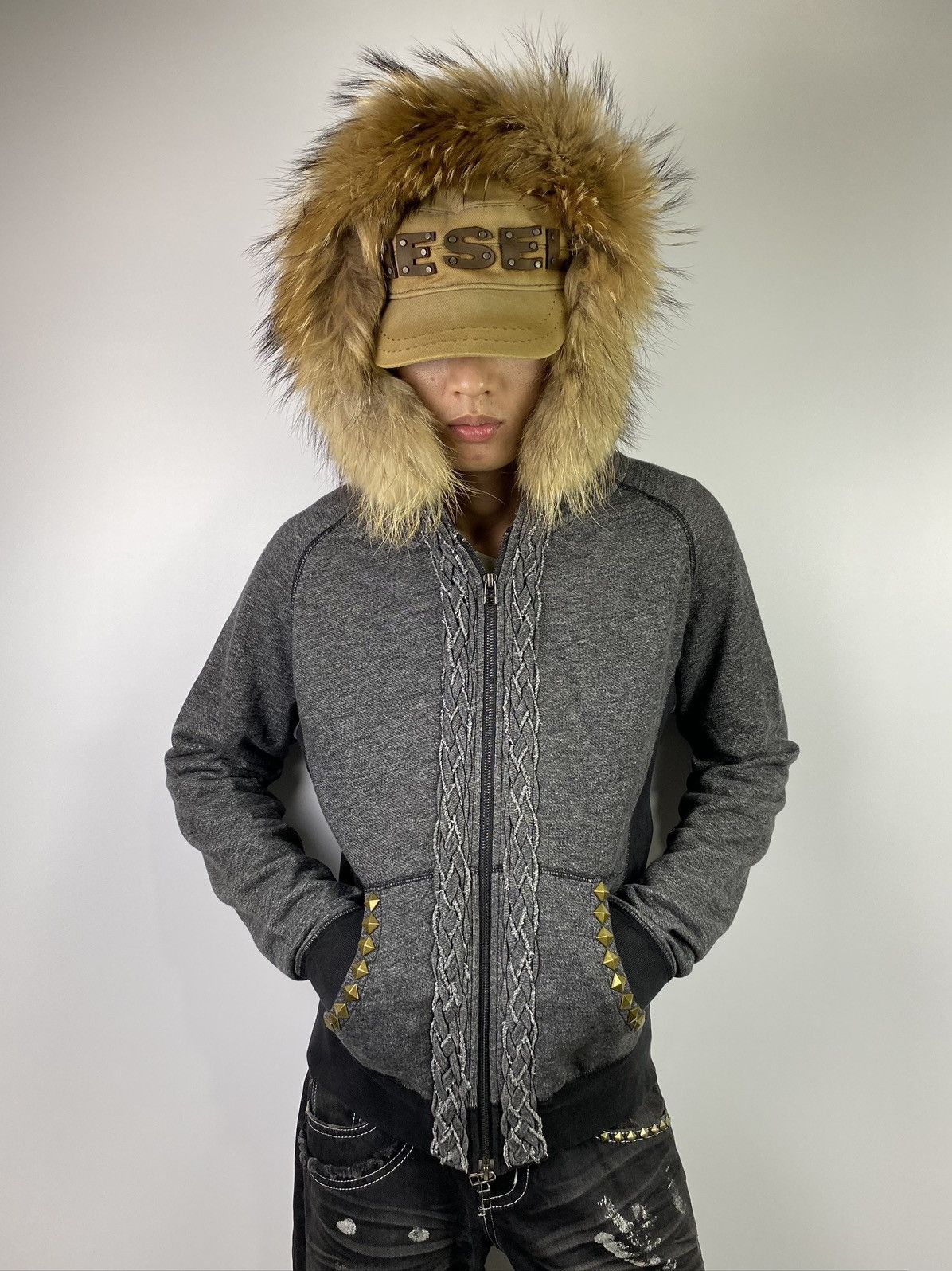 If Six Was Nine Japanese brand Fur studded hoodie lgb style Size US M / EU 48-50 / 2 - 2 Thumbnail