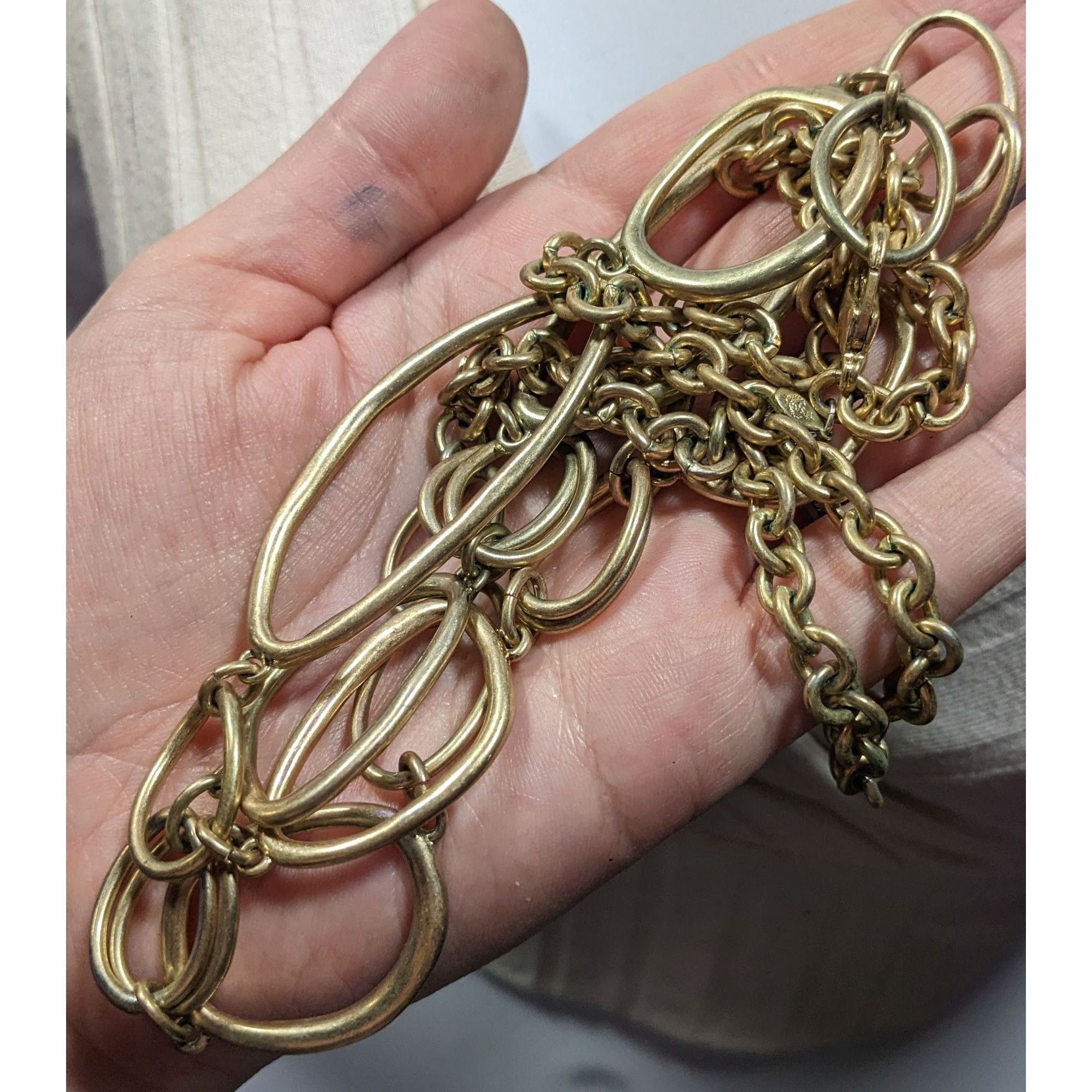 Other Premier Designs Asymmetrical Gold Tone Abstract Link Necklac Size ONE SIZE - 7 Thumbnail