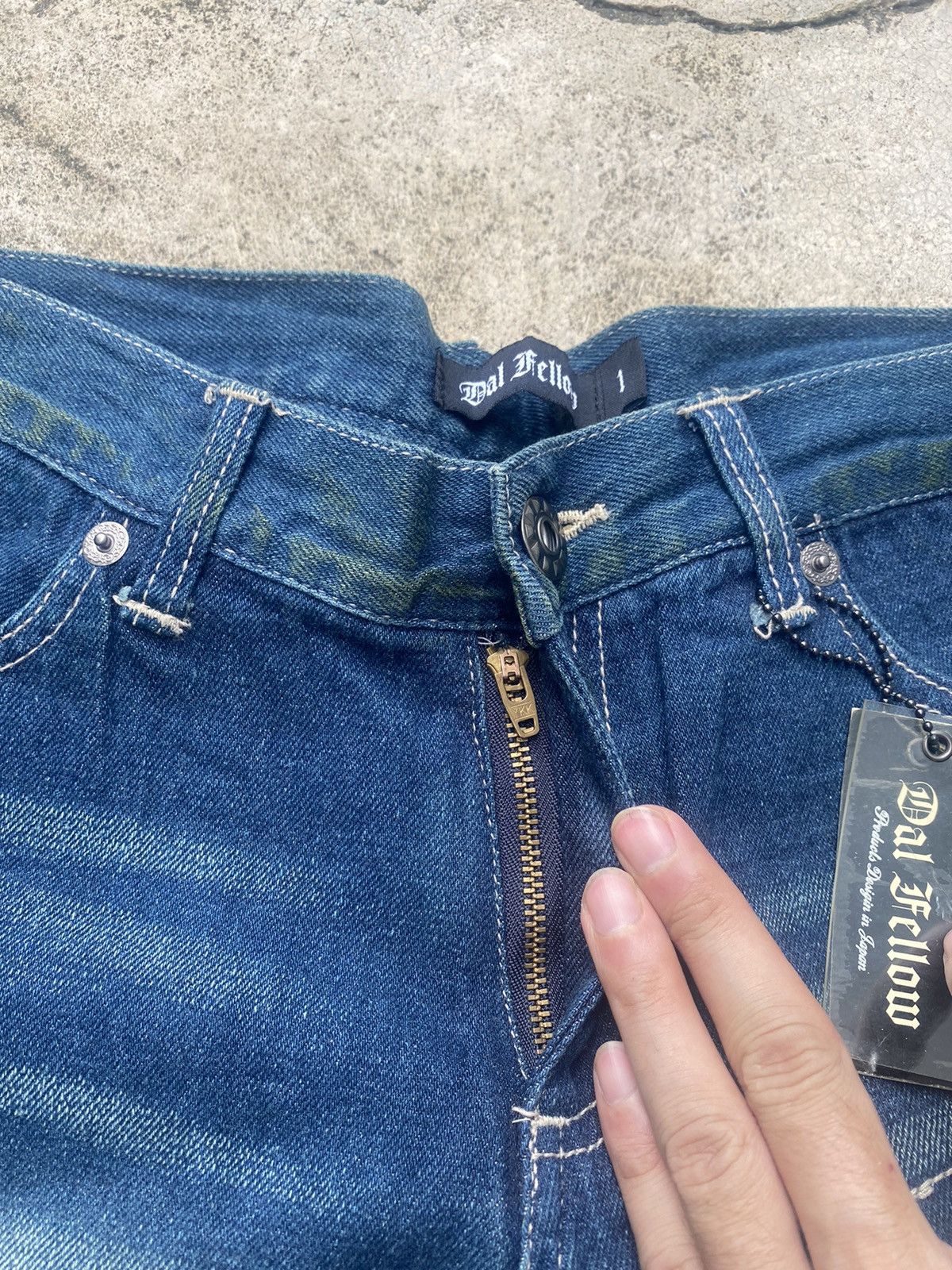 If Six Was Nine × Japanese Brand Flare Jeans Dal Fellow Distressed Patch work Size US 31 - 12 Thumbnail