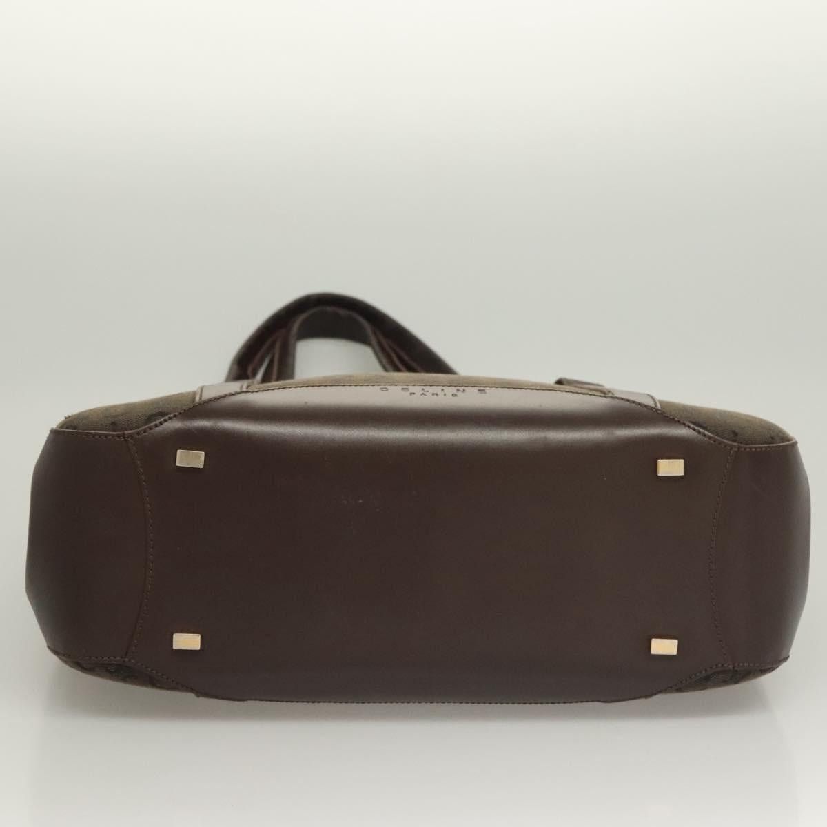 Celine CELINE C Macadam Canvas Hand Bag Brown Gold Size ONE SIZE - 9 Thumbnail