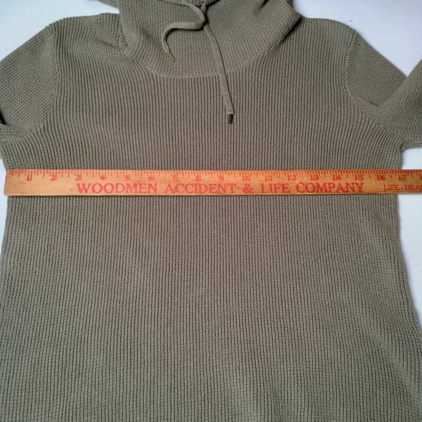 Ralph Lauren Lauren Ralph Lauren Shirt Women Medium High Neck Army Green Waffle Knit Top Size M / US 6-8 / IT 42-44 - 3 Thumbnail