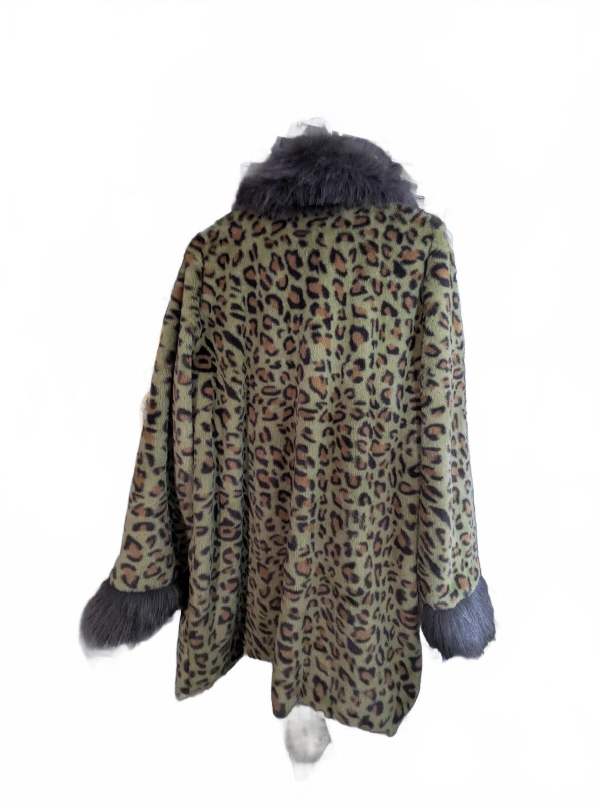 Other RARE Y2K dELiA*s Catalogue Leopard Penny Lane Afghan Coat Size XXL / US 16-18 / IT 52-54 - 4 Thumbnail