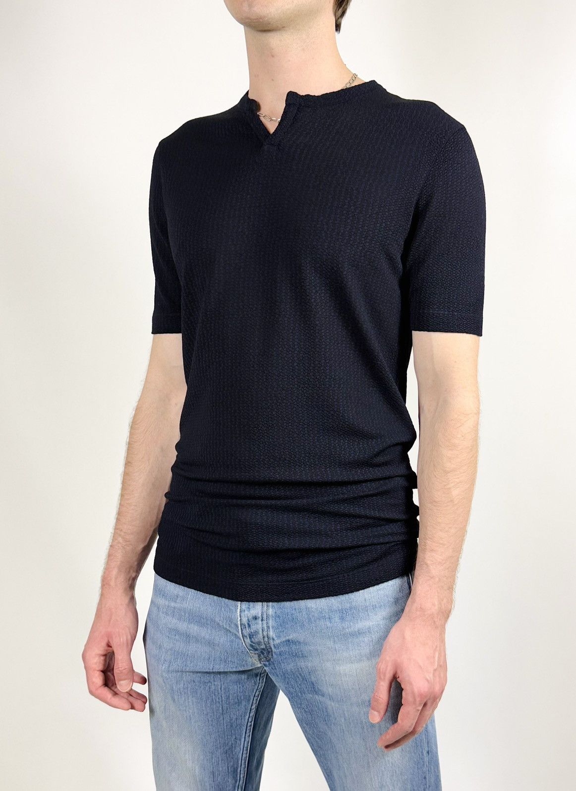 Giorgio Armani Giorgio Armani Viscose Knit T-Shirt Size US L / EU 52-54 / 3 - 2 Thumbnail