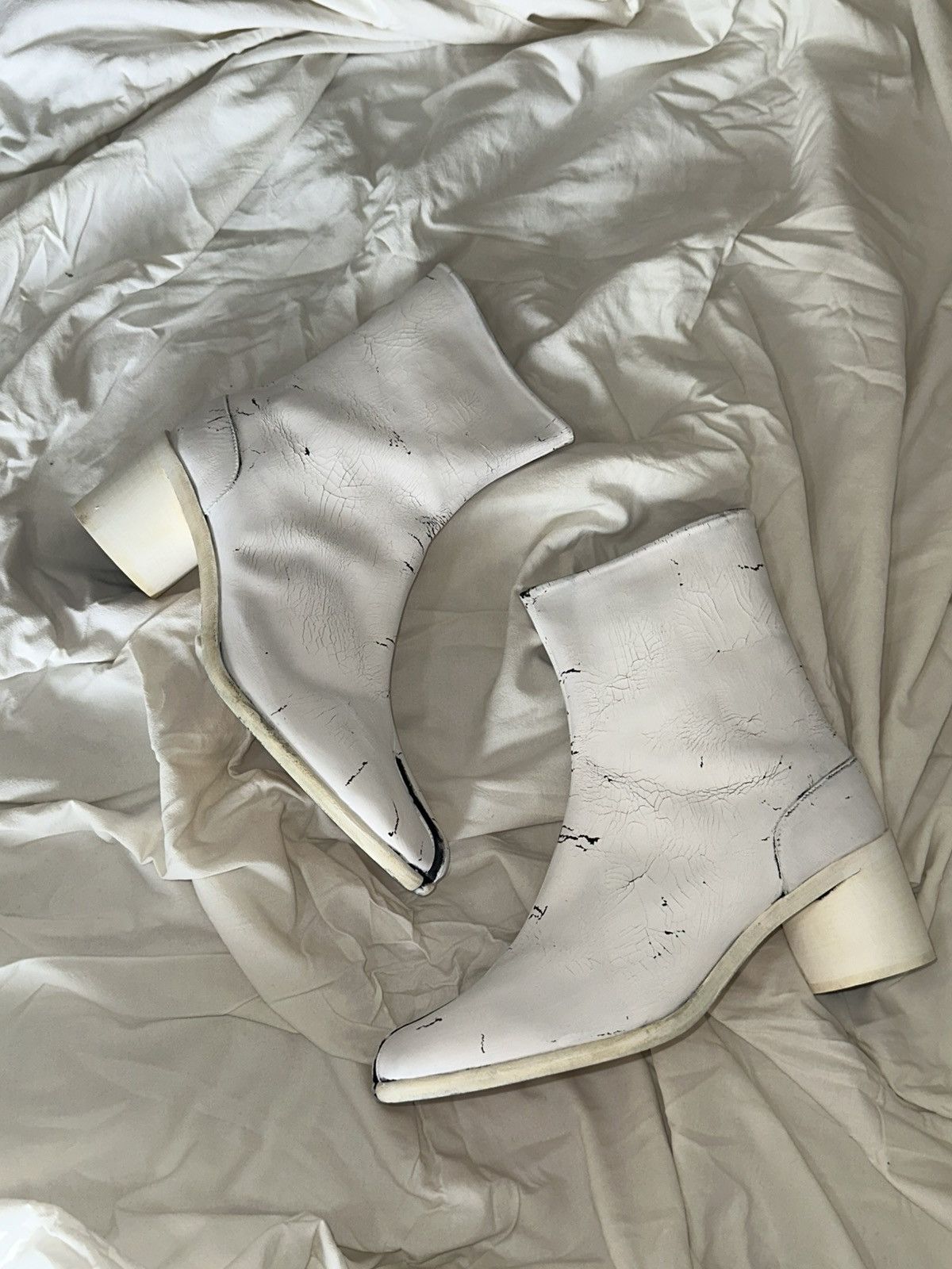 Maison Margiela FINAL DROP SSENSE EXCLUSIVE Painted Tabi Boots Size US 13 / EU 46 - 2 Thumbnail