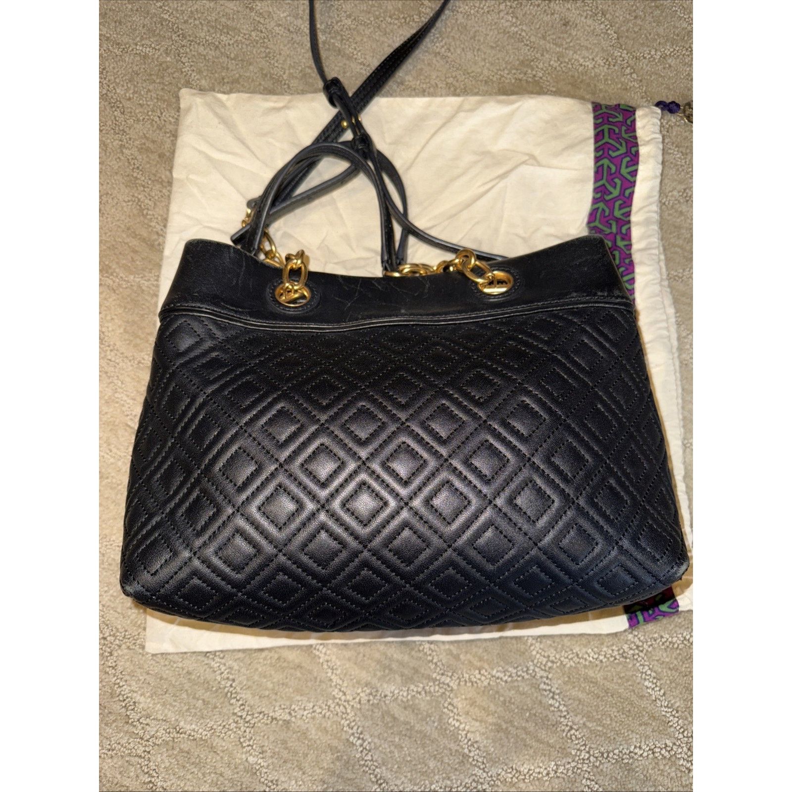 Tory Burch Tory Burch Fleming Quilted Leather Handbag with Dust Bag Size ONE SIZE - 5 Thumbnail