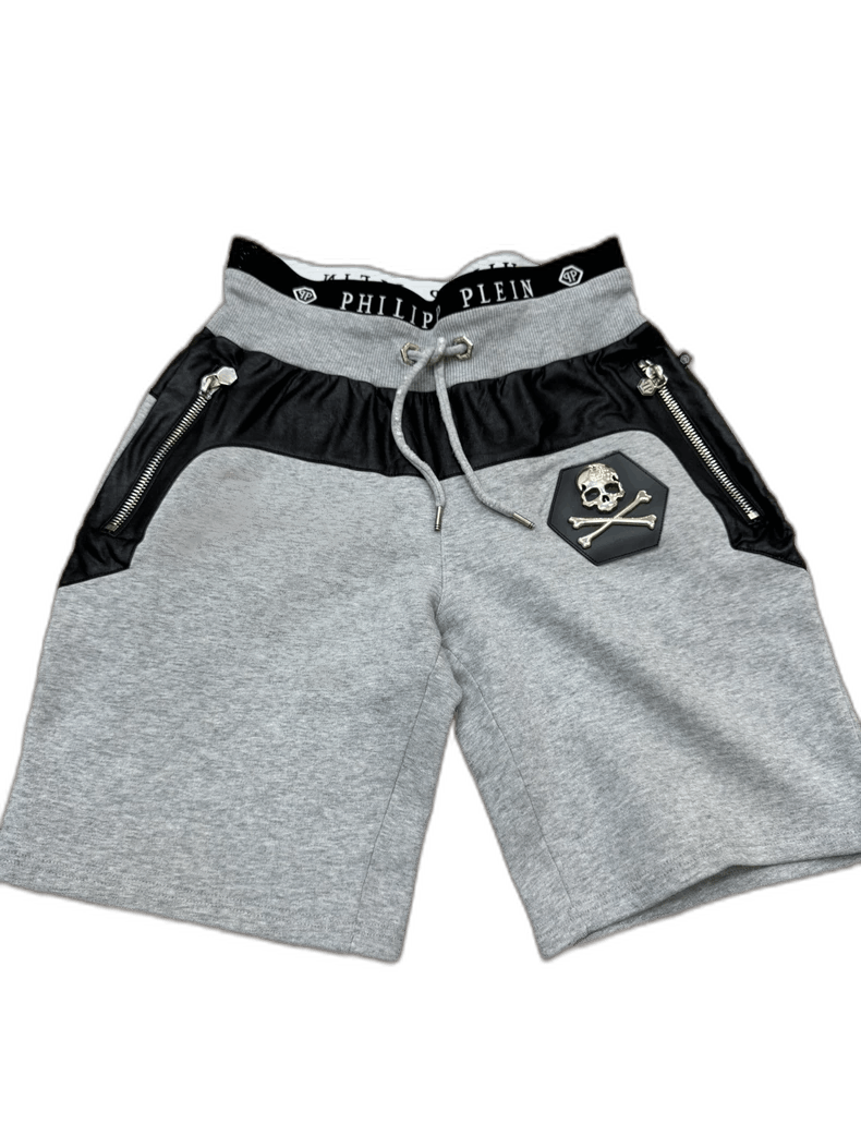 Philipp Plein Philipp Plein Skull Men's Shorts Gray Black Size US 27 - 1 Thumbnail