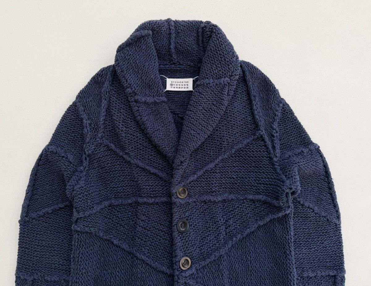 Maison Margiela S/S 10 Sample Panelled Chunky 3D Knit Cardigan Size US M / EU 48-50 / 2 - 3 Thumbnail