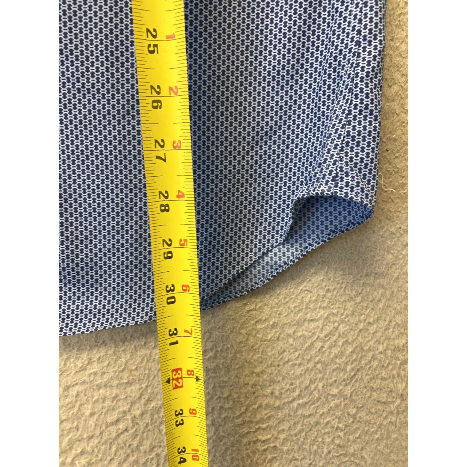 Banana Republic VINTAGE Banana Republic Shirt Button-Up Long Sleeve Men S Blue Geometric Pattern All Seasons Size US S / EU 44-46 / 1 - 6 Thumbnail