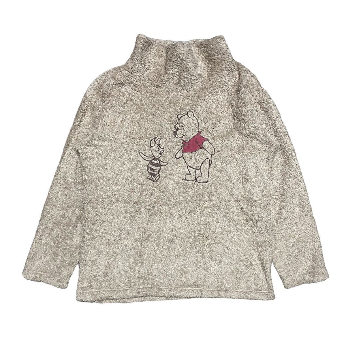 Anime × Cartoon Network × Disney Winnie the Pooh Turtle Neck Fluffy Fleece Size L / US 10 / IT 46 - 1 Thumbnail