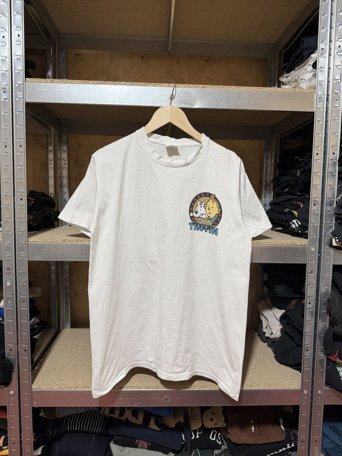 Cartoon Network × Vintage Vintage 90s The Adventures Of Tin Tin The Blue Louis T-Shirt Size US L / EU 52-54 / 3 - 2 Thumbnail