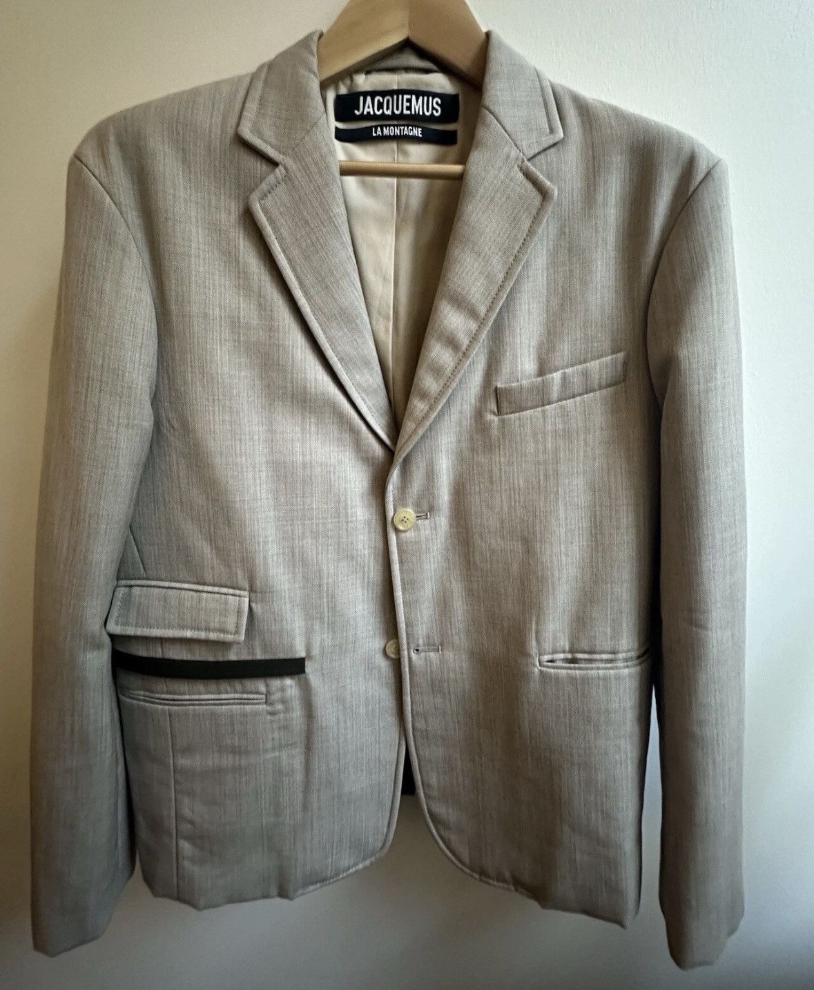 Jacquemus Jacquemus beige sport coat with removable pocket size 50 Size 50R - 4 Thumbnail
