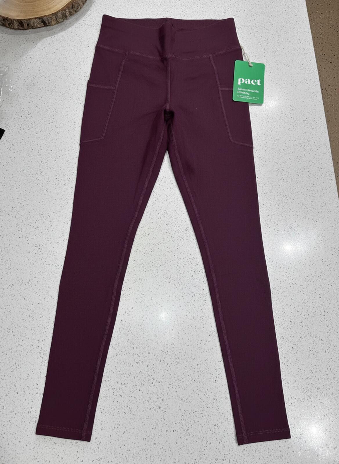 Patagonia Pact Maroon Organic Cotton Athleisure Leggings XS Flawed Size 26" / US 2 / IT 38 - 2 Thumbnail