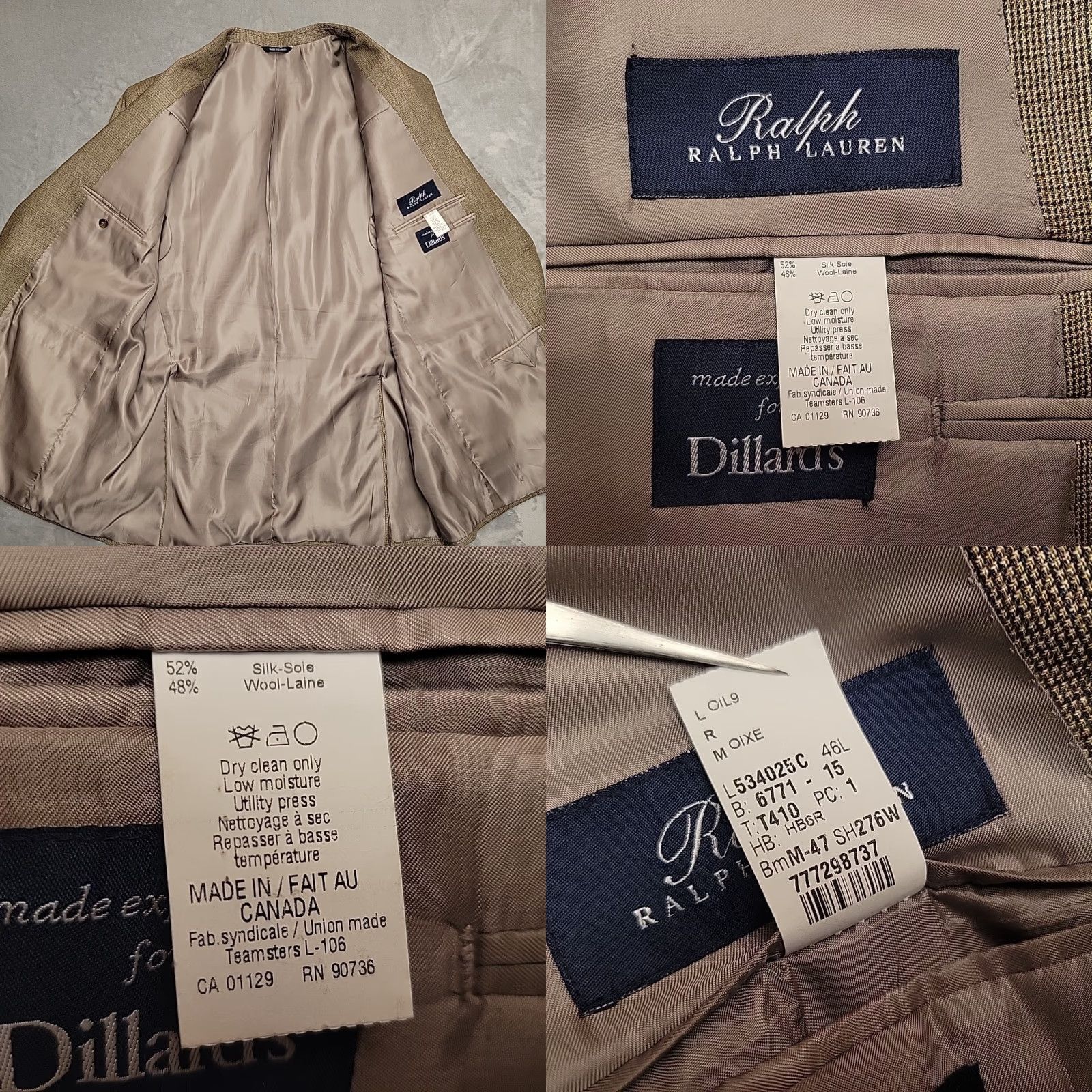 Ralph Lauren VINTAGE Ralph Lauren Blazer Mens 46L Brown Silk Wool Canada Union Made Heritage Blazer Mens 46L Brown Silk Wool Canada Union Made Heritage? Size 46R - 8 Thumbnail