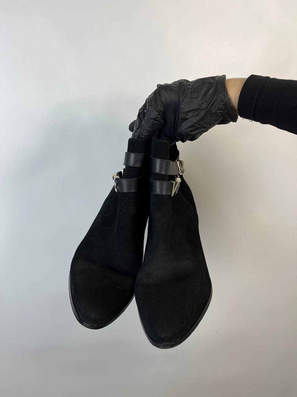Versace VERSACE JEANS Black Boots Logo Strap Women's Size 37 Size US 7 / IT 37 - 4 Thumbnail