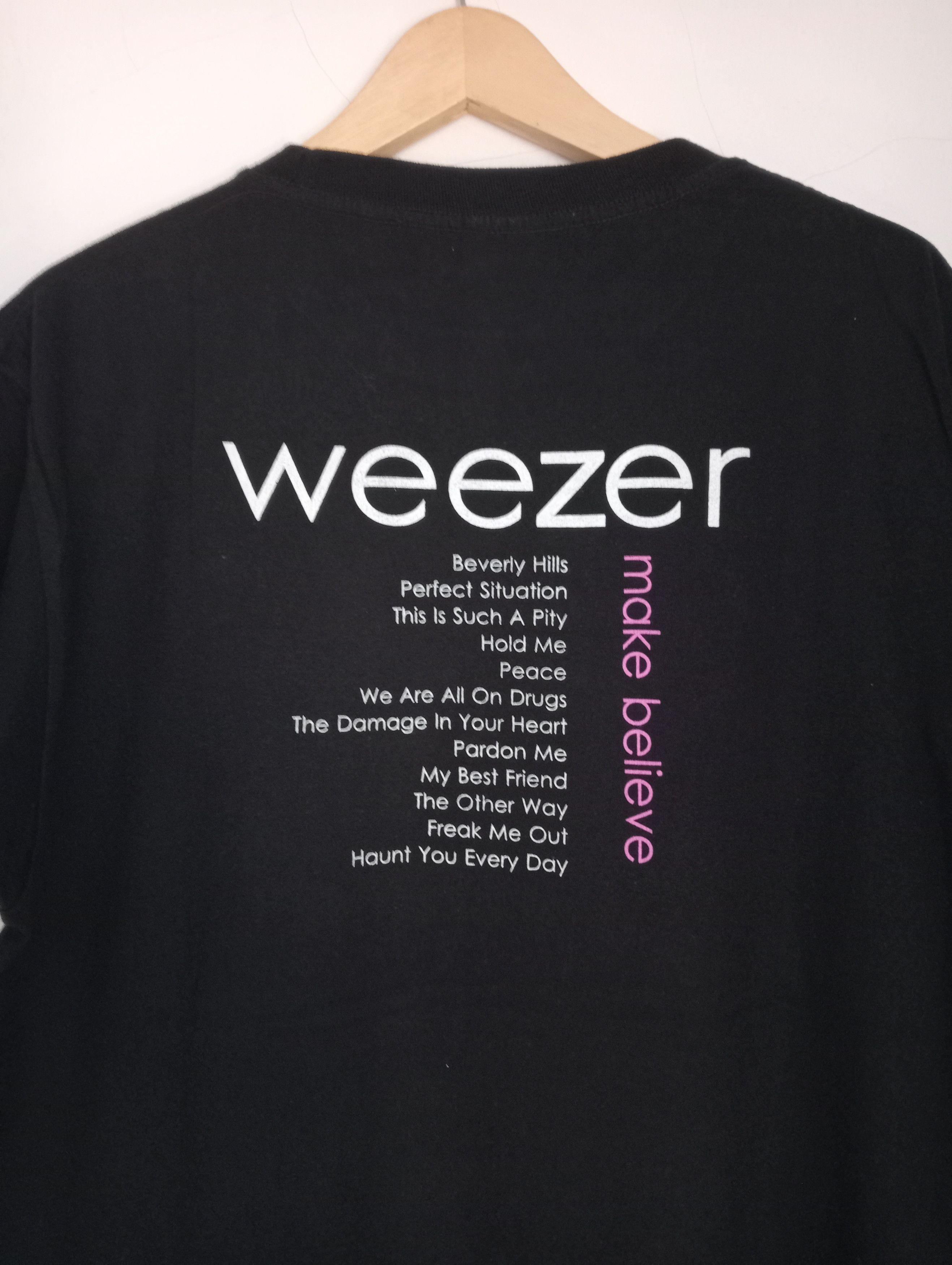 Band Tees weezer x vintage x bandtess Size US L / EU 52-54 / 3 - 4 Thumbnail