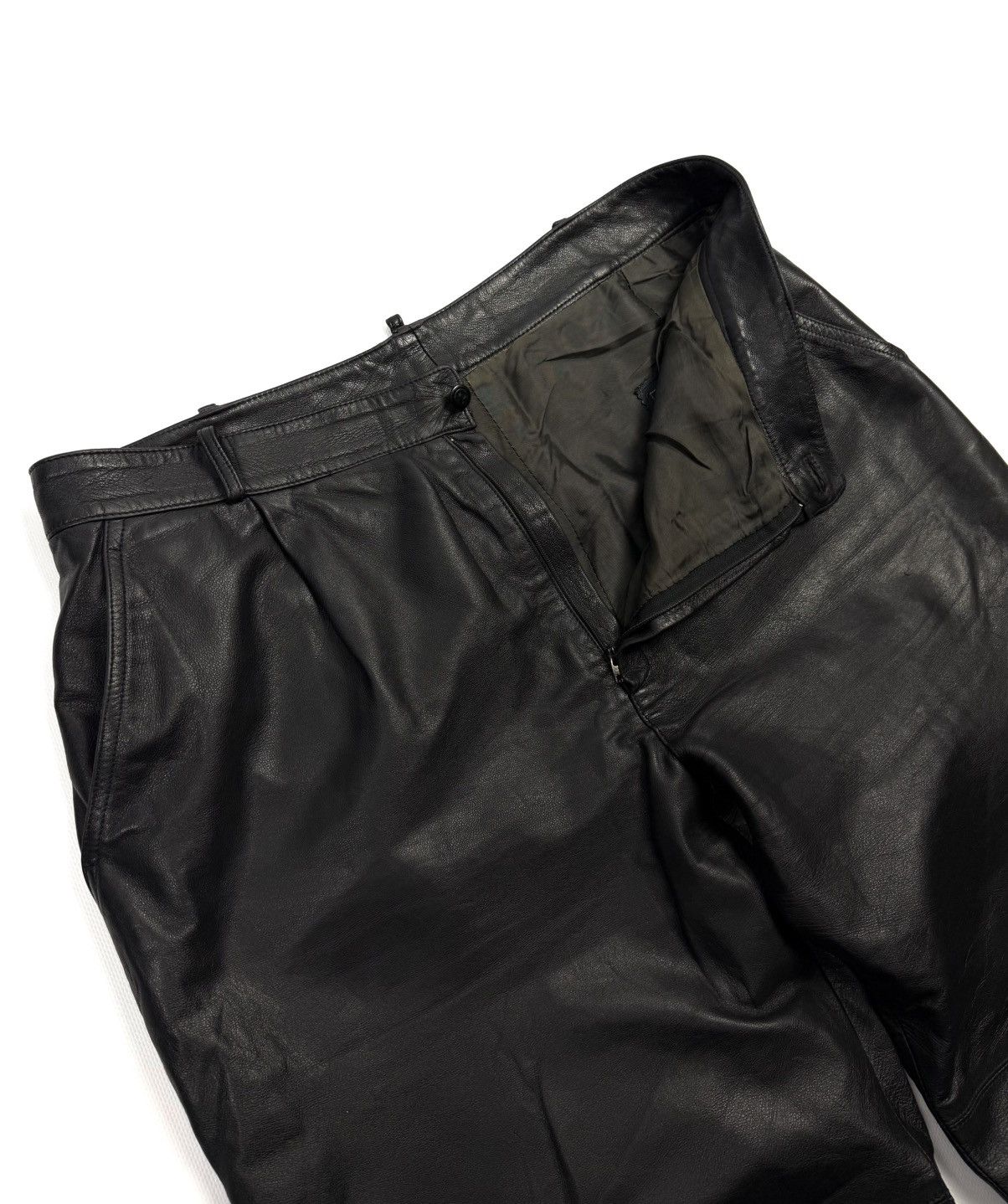 Leather Vintage Leonardo Vera Pelle Italy Leather Pants Relaxed Fit Size US 34 / EU 50 - 10 Thumbnail