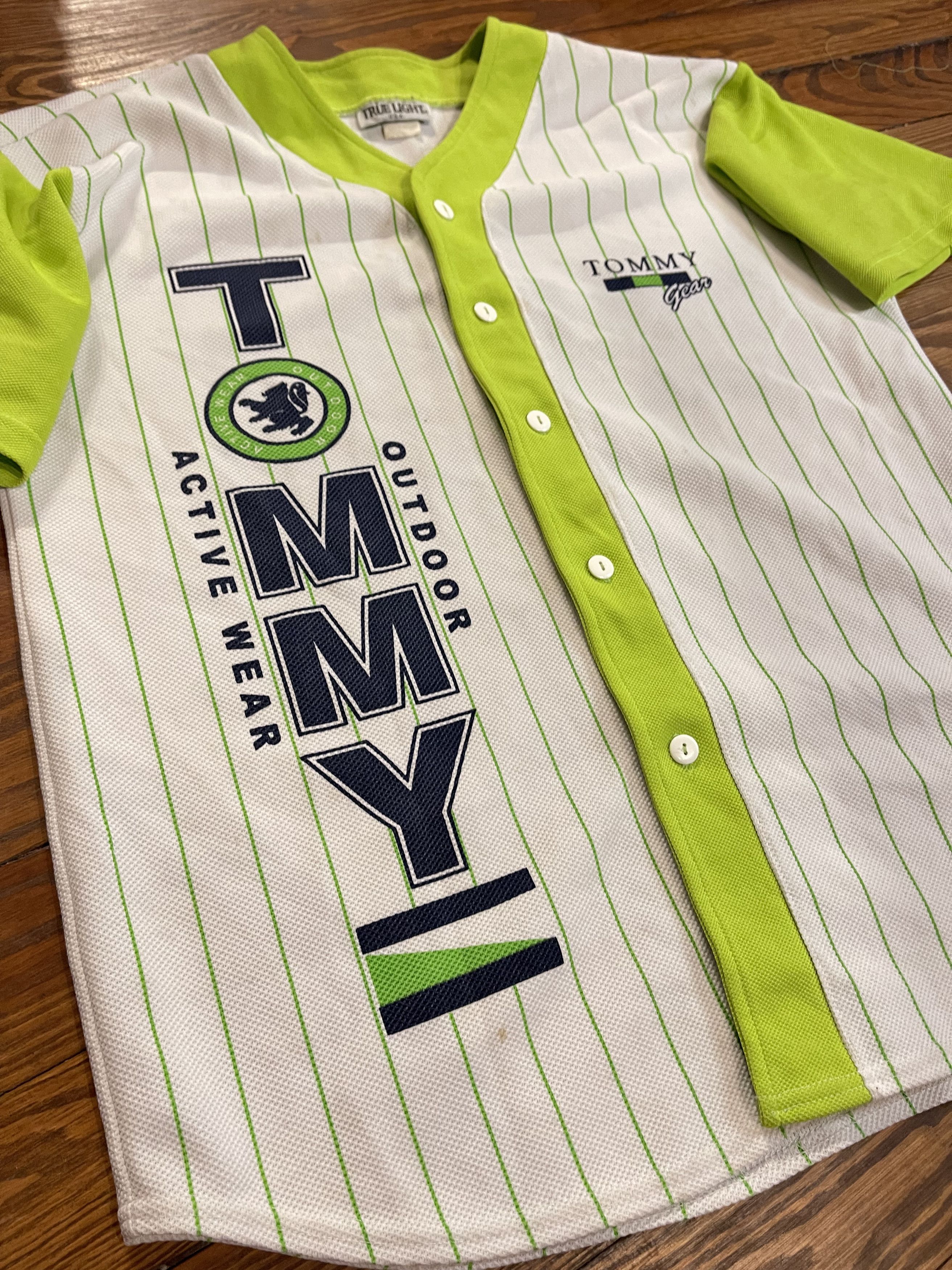 Rap Tees × Tommy Jeans × Vintage 1990's Tommy Jeans Hip-Hop Baseball Jersey Size US L / EU 52-54 / 3 - 9 Thumbnail