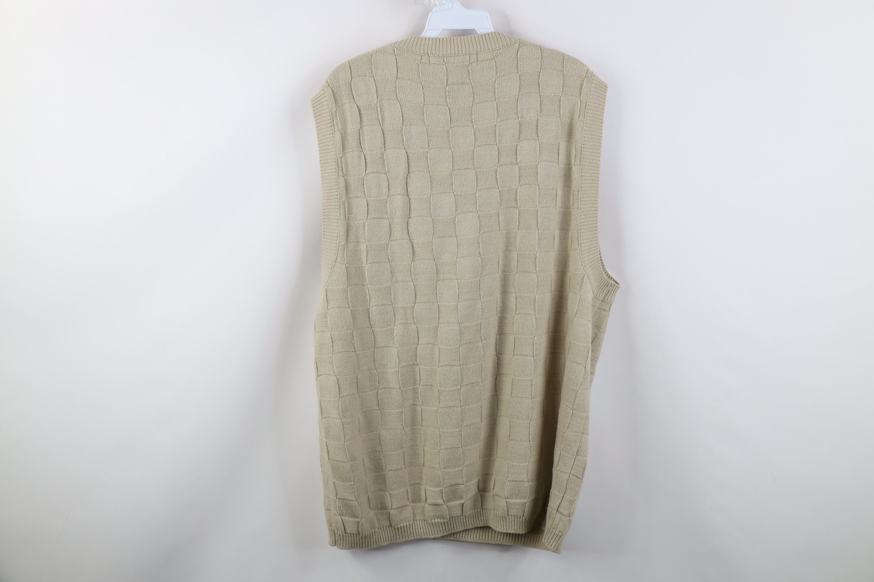 Vintage Vintage 90s Streetwear Cross Weave Knit Sweater Vest Size US L / EU 52-54 / 3 - 7 Thumbnail