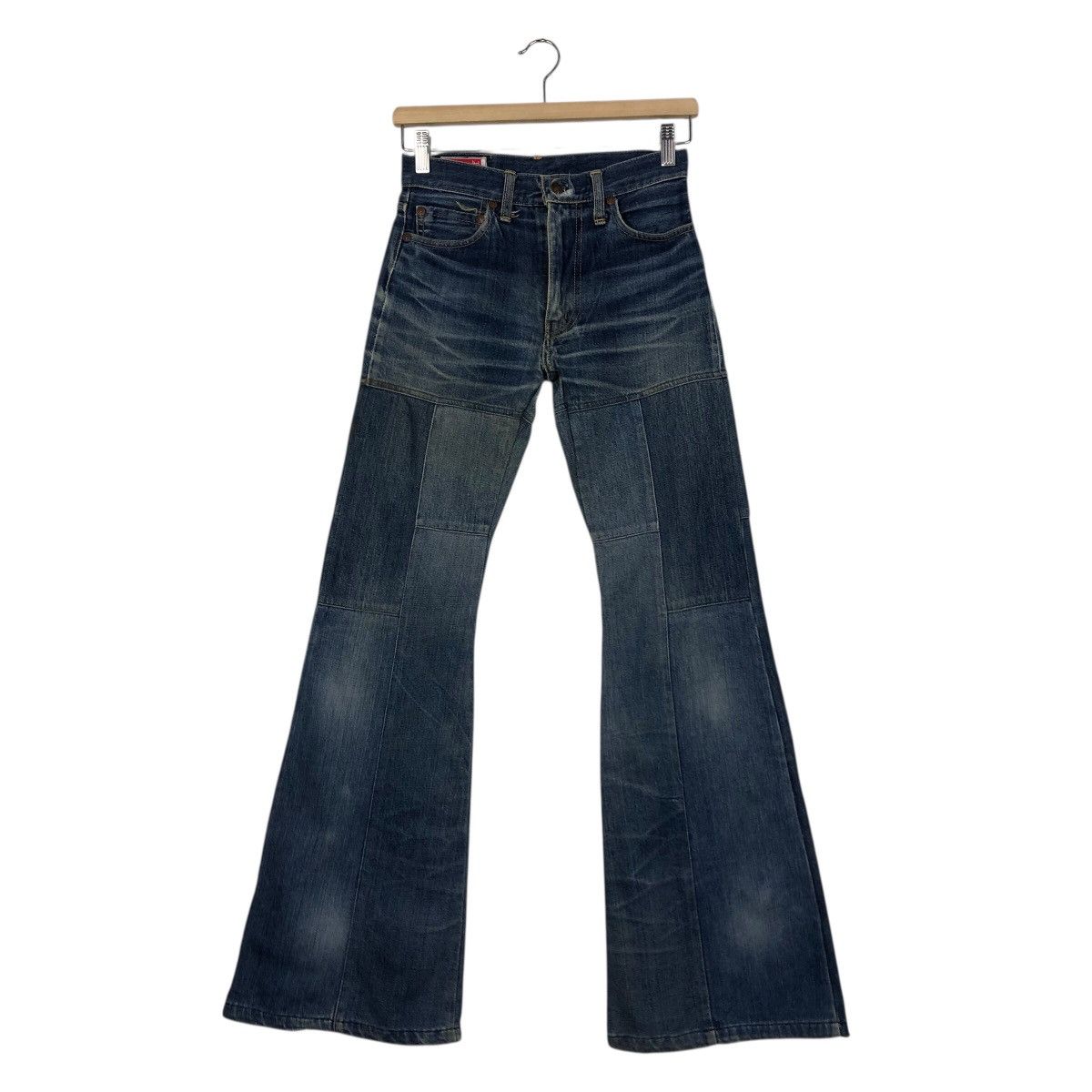 Japanese Brand Vintage Joker Co. Ltd. Panelled Flare Denim Issey Miyake Size 28" / US 6 / IT 42 - 2 Thumbnail