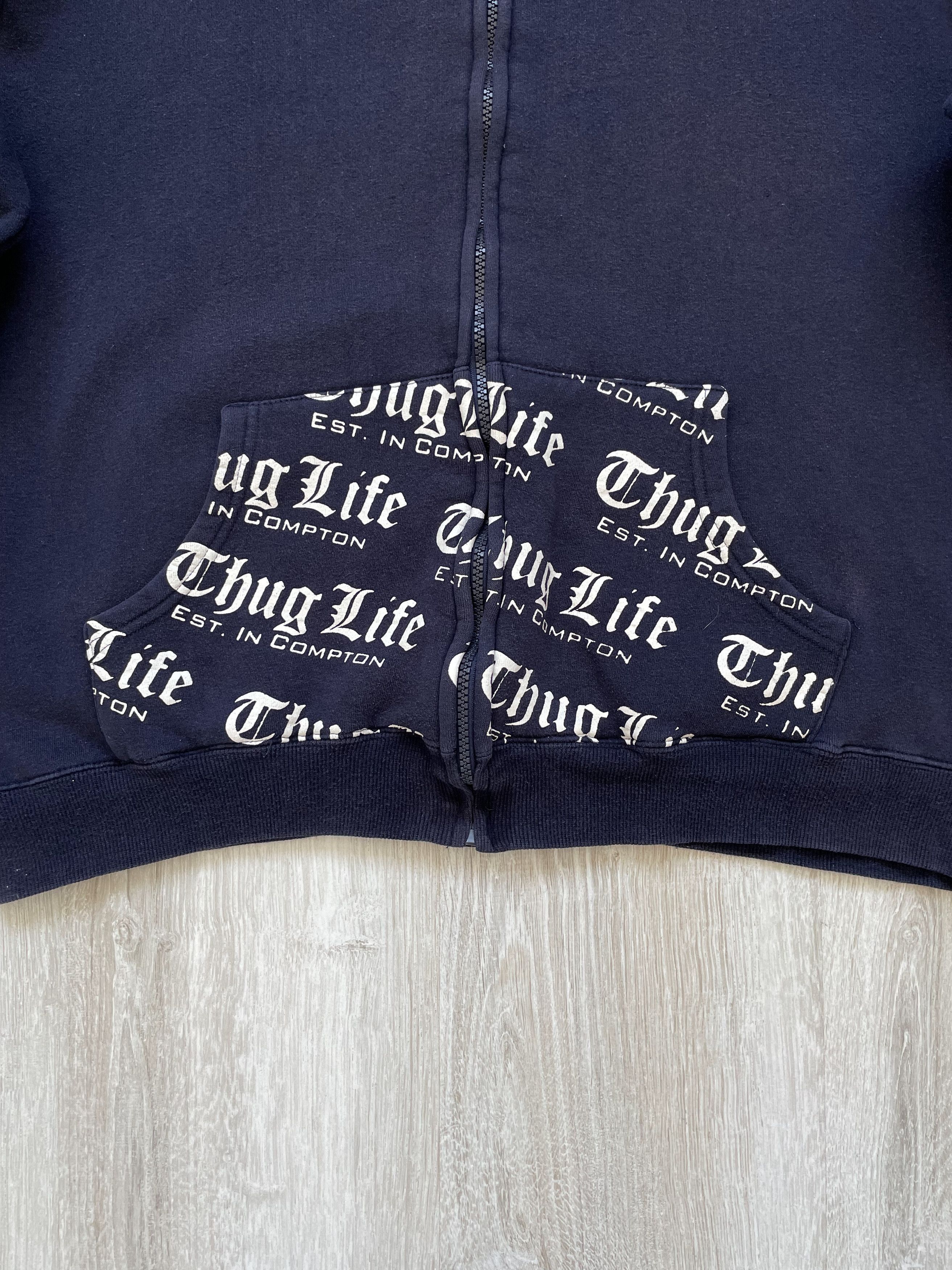 Vintage Vintage Y2K Thug Life 2pac bands Zip hoode Size US XL / EU 56 / 4 - 3 Thumbnail
