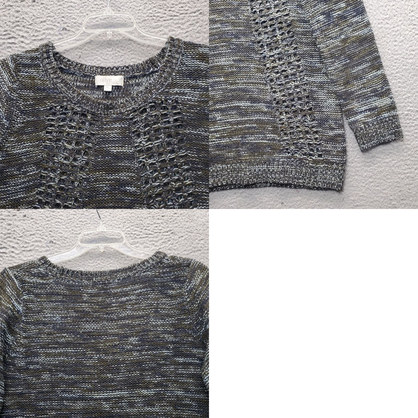 Olive Olive & Oak Sweater Womens XL Multicolor Soft & Cozy Cable Knit Long Sleeve Pullover Size XL / US 12-14 / IT 48-50 - 8 Thumbnail