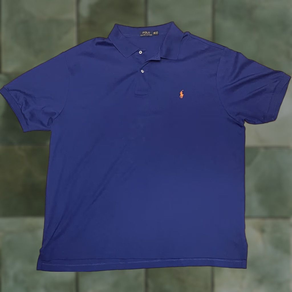 Polo Ralph Lauren Polo Ralph Lauren Polo Mens 2XB Blue Short Sleeve Collared Solid Cotton Knit Embroidered Breathable Lightweight Moisture Wicking Golf Logo Sports Size US XXL / EU 58 / 5 - 1 Thumbnail