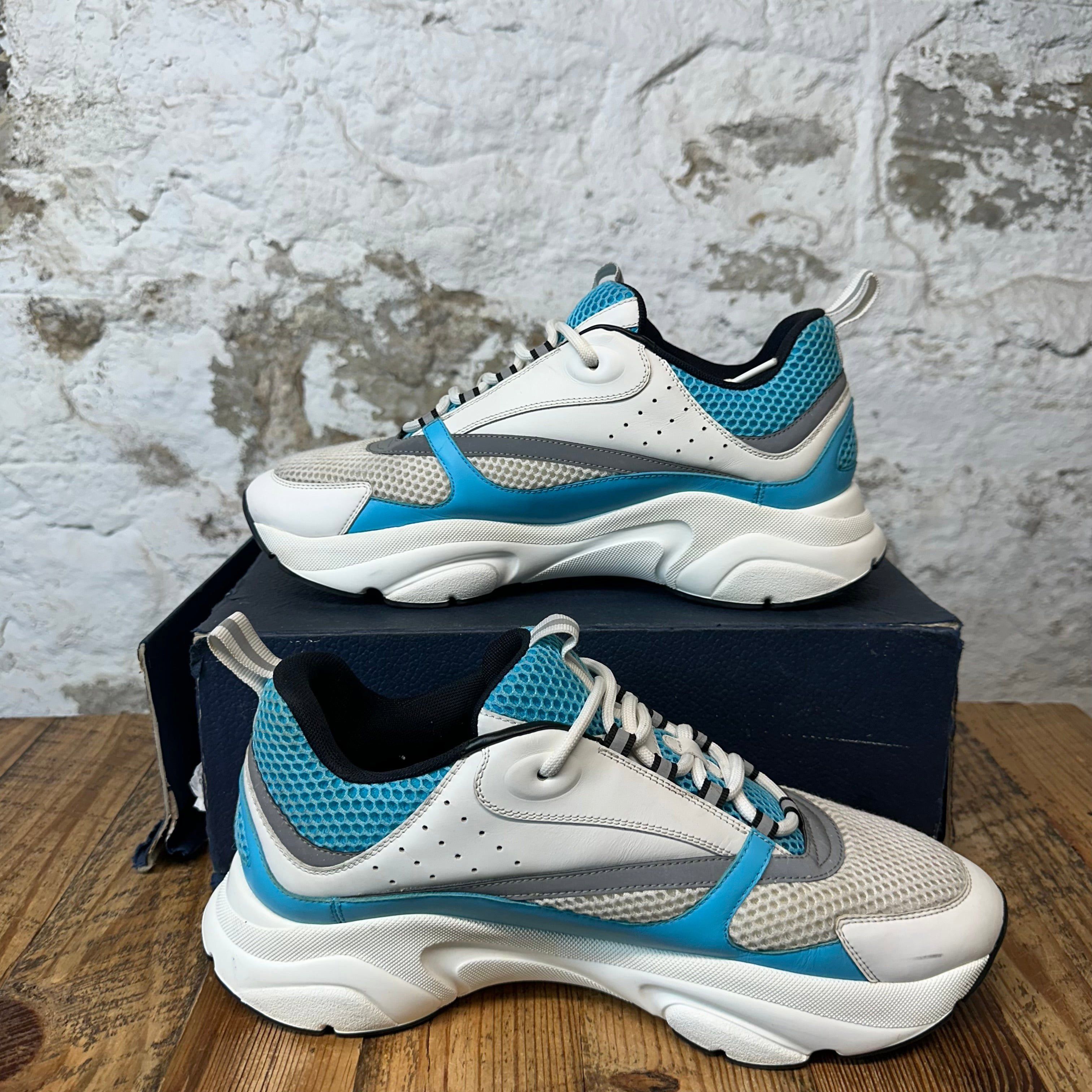 Dior Dior B22 White Grey Teal Blue Sneaker Sz 13 (46) Size US 13 / EU 46 - 2 Thumbnail