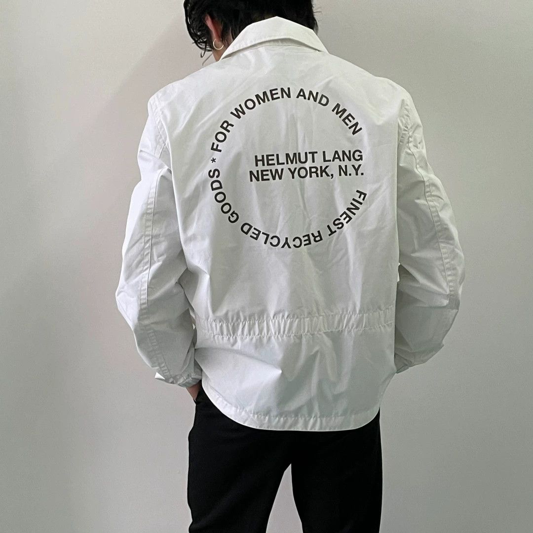 Helmut Lang Helmut Lang Oversized Waterproof Text Print Coach Jkt S Size US S / EU 44-46 / 1 - 4 Thumbnail