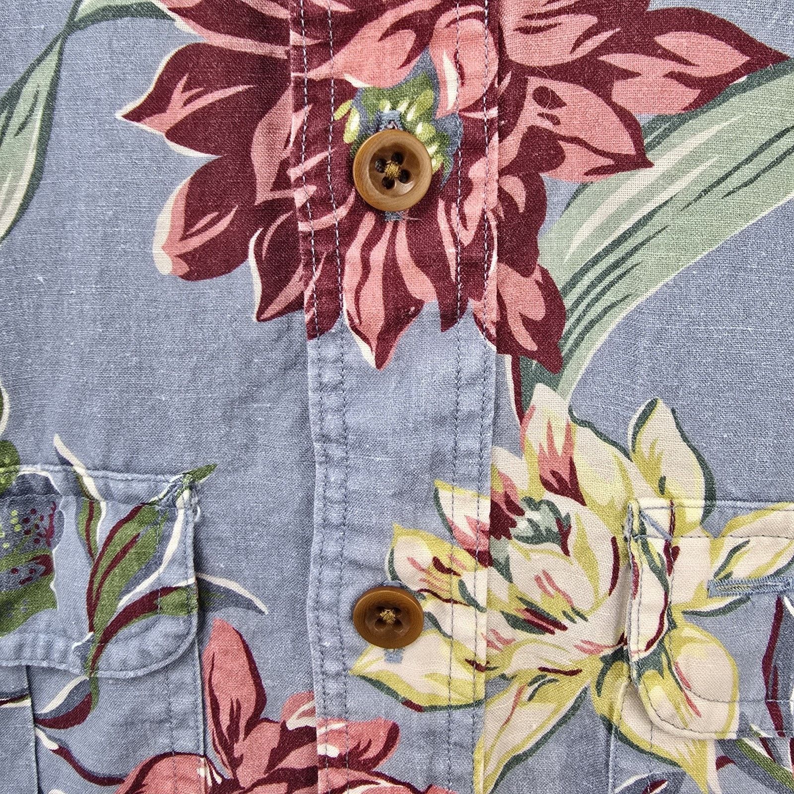 Polo Ralph Lauren Vintage Polo Ralph Lauren Shirt Medium Floral Linen Aloha Size US M / EU 48-50 / 2 - 3 Thumbnail