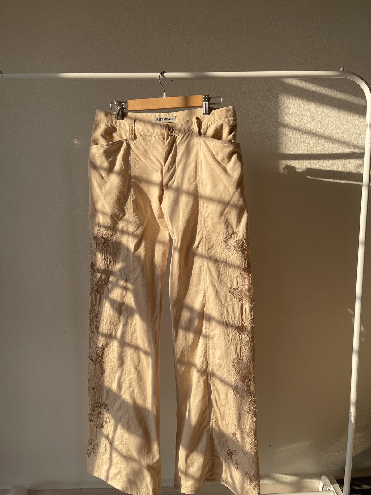Issey Miyake × Pleats Please Issey Miyake 2003 Issey Miyake Naoki Takizawa Flare Pants Size US 30 / EU 46 - 3 Thumbnail